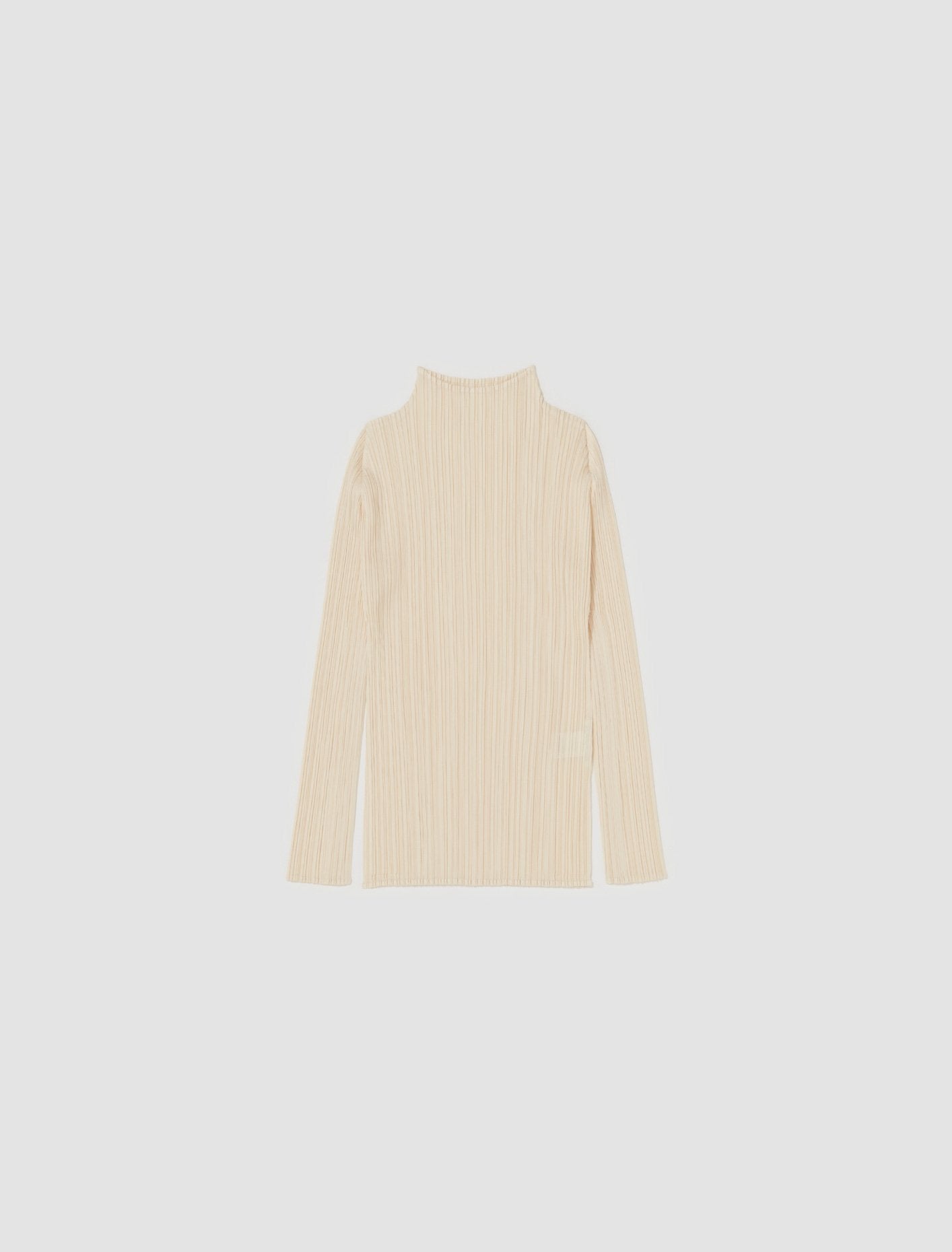 Pleated Shirt in Light Beige