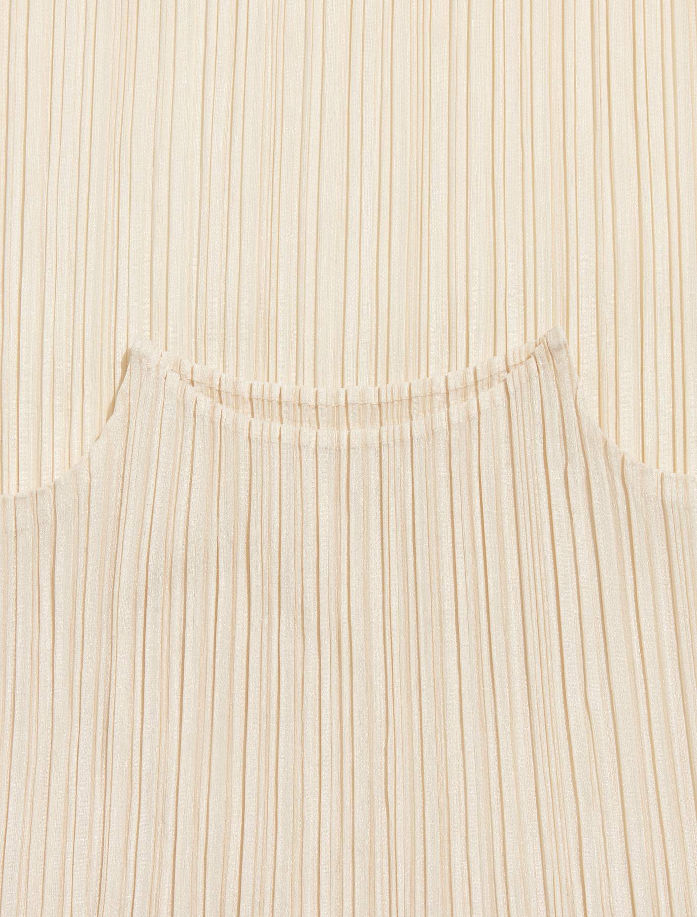 Pleated Shirt in Light Beige
