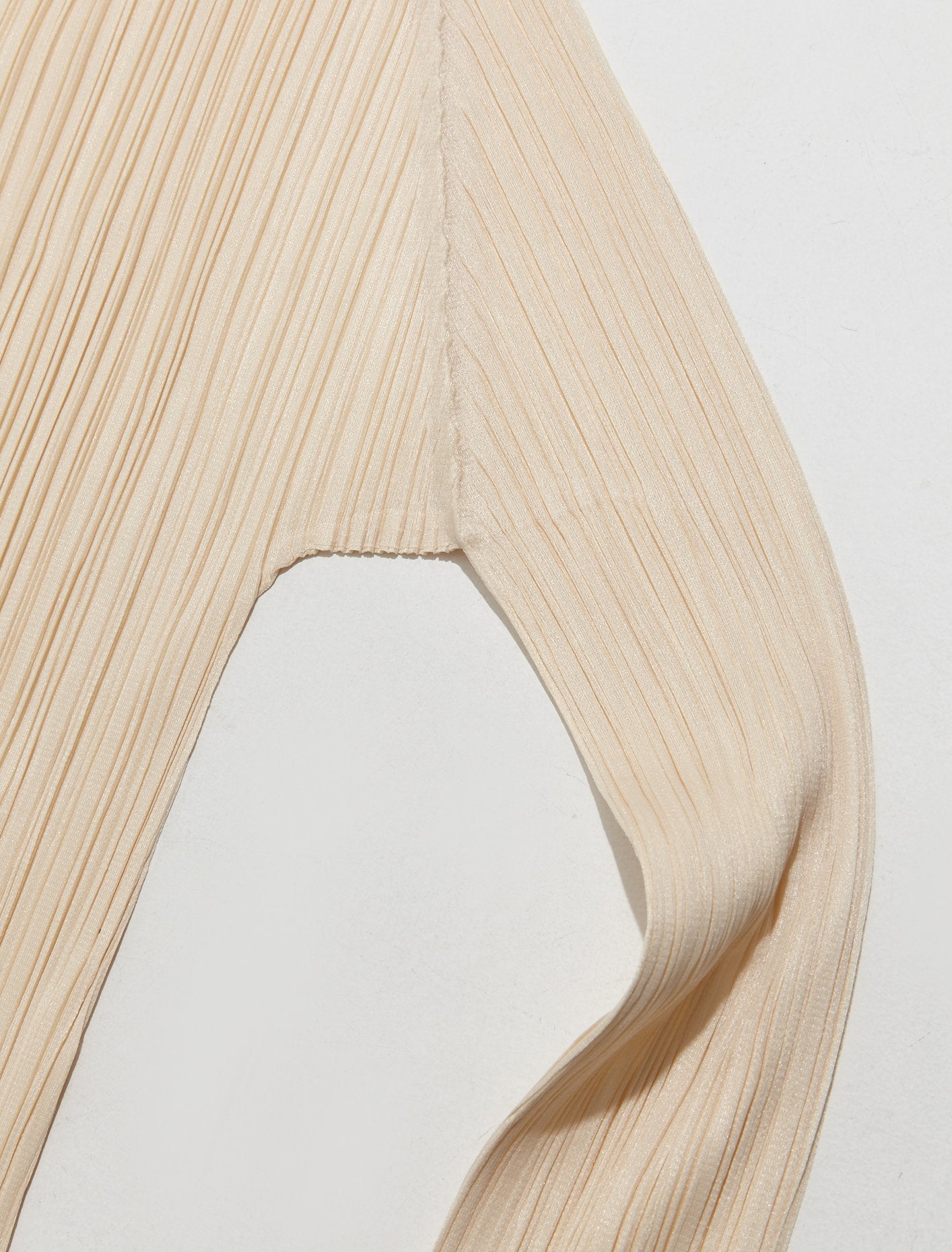 Pleated Shirt in Light Beige