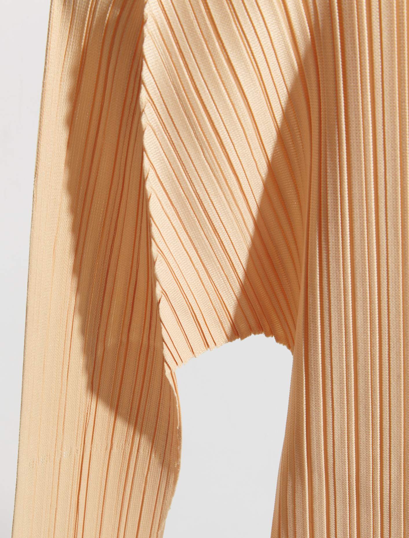 Pleated Shirt in Pale Orange