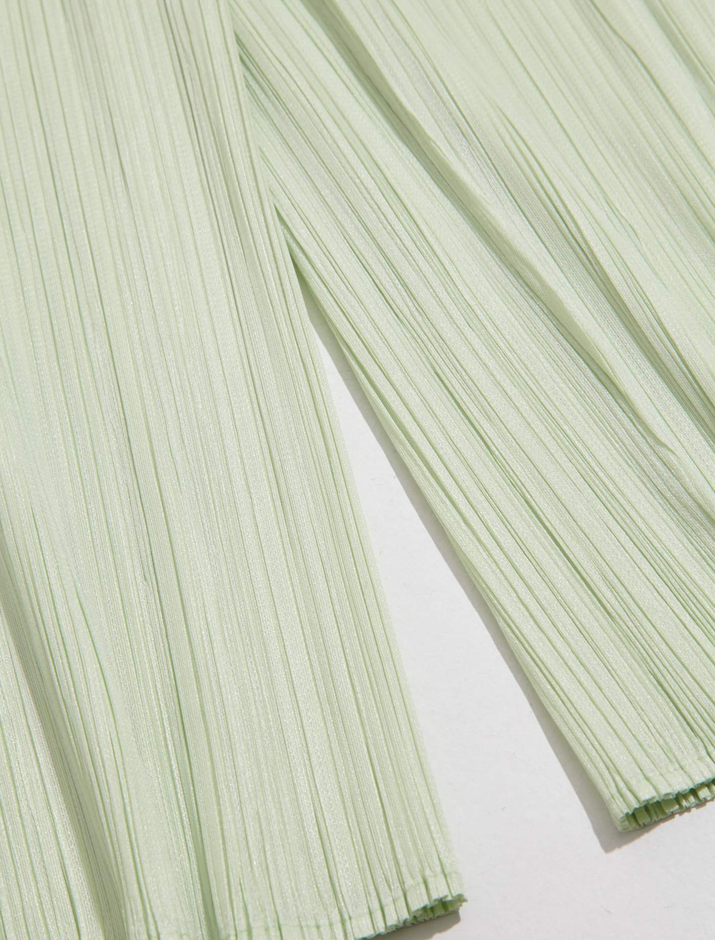 Pleated Trousers in Pastel Green