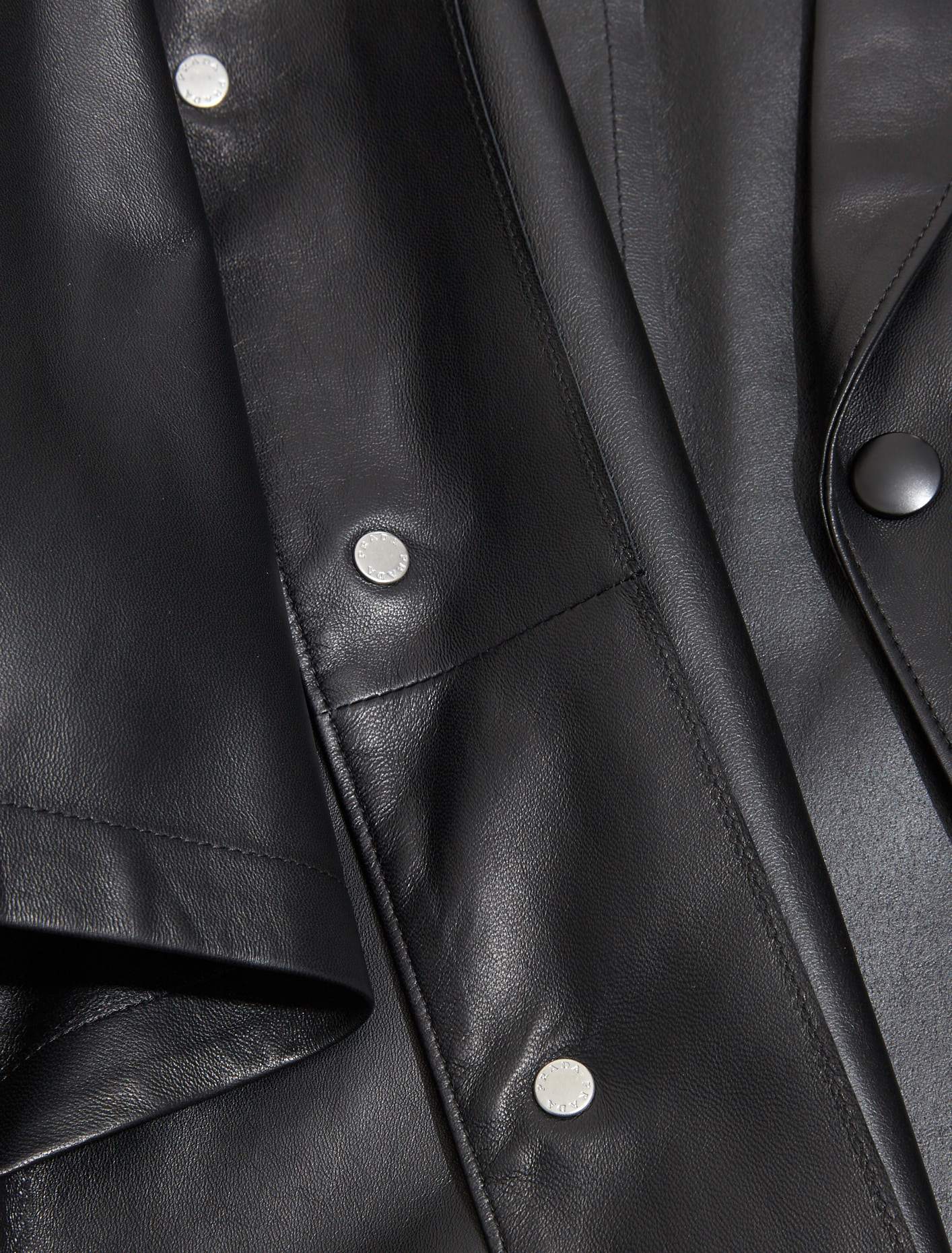 Nappa Leather Shirt in Black