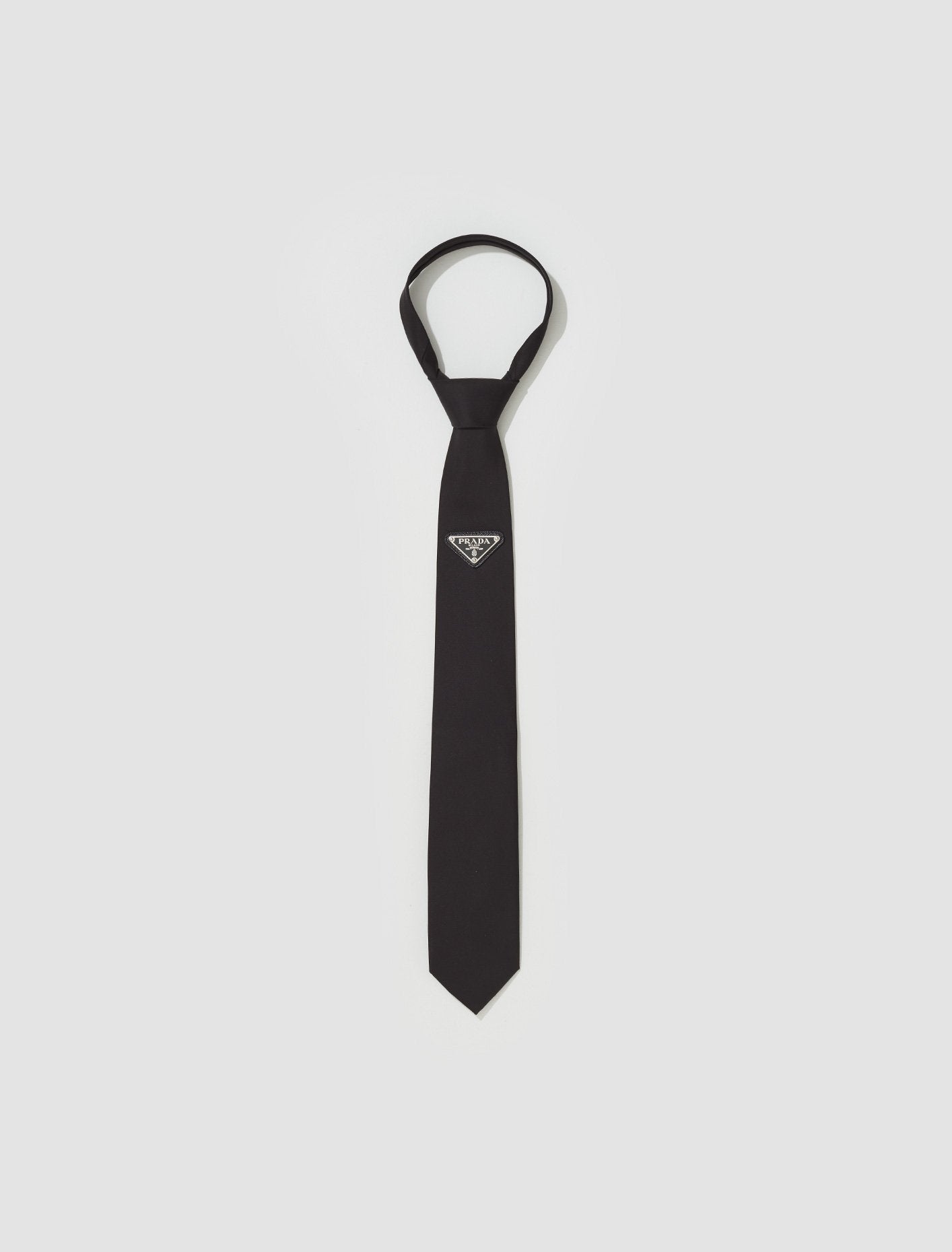 Re-Nylon Gabardine Tie in Black