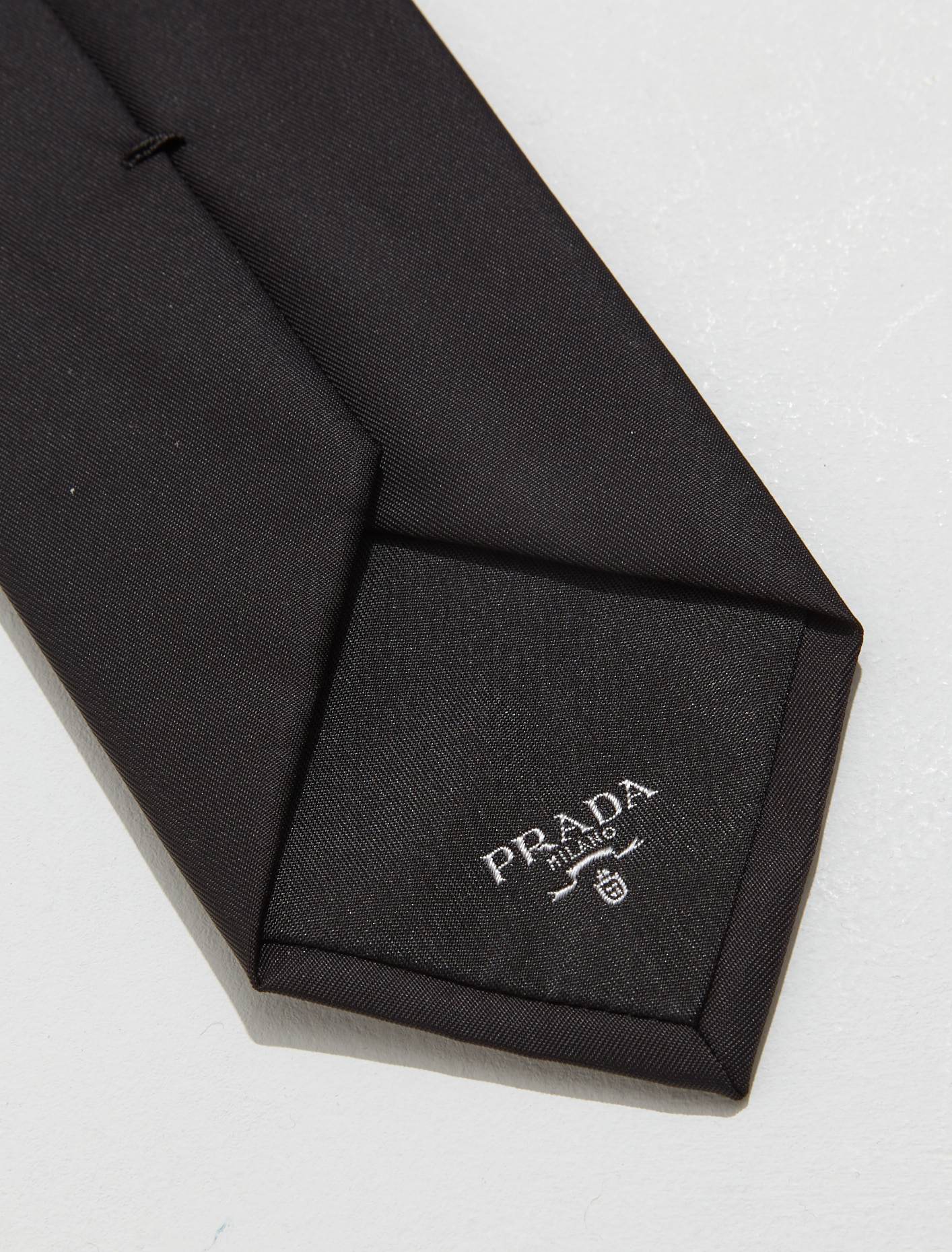 Re-Nylon Gabardine Tie in Black