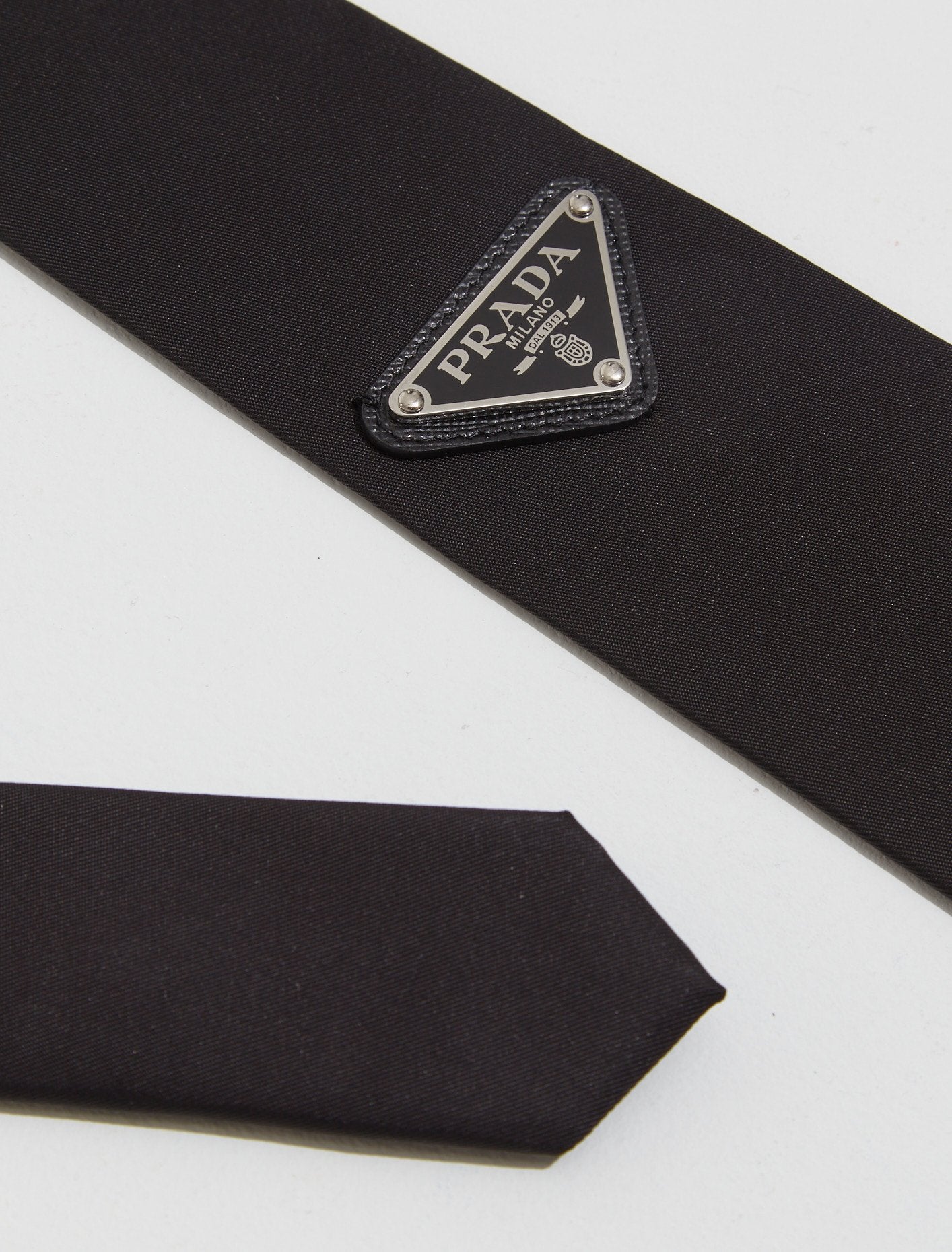 Re-Nylon Gabardine Tie in Black