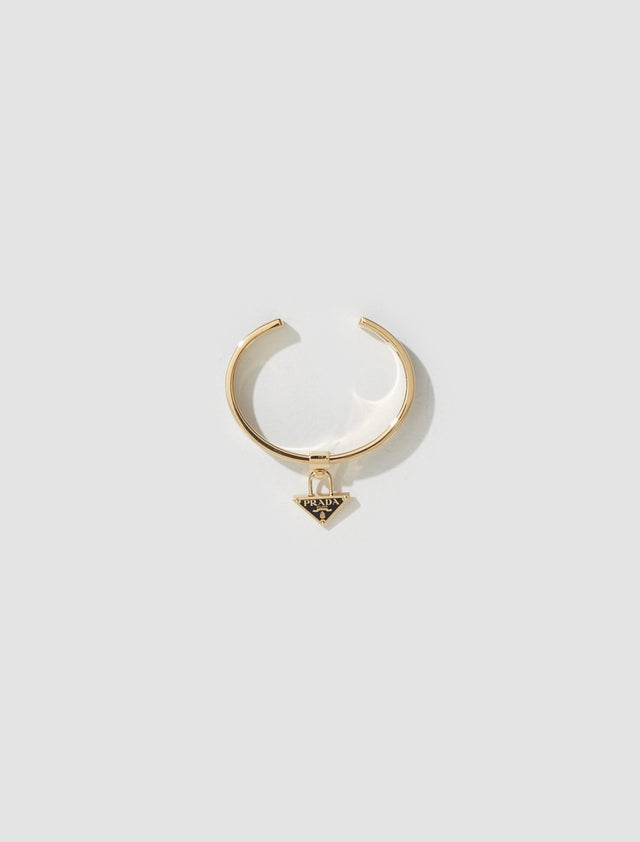 Metal Cuff Bracelet in Black and Gold