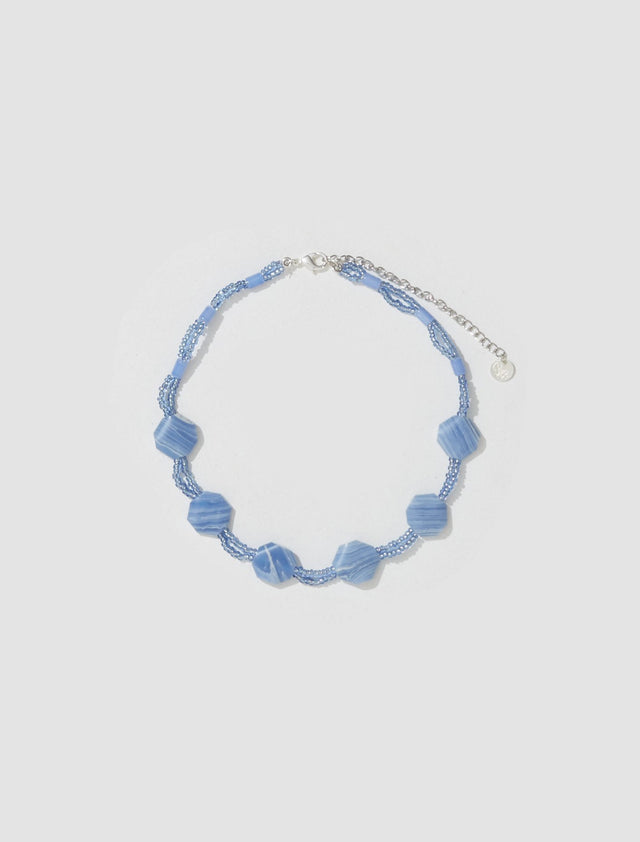 Berilo Choker Necklace in Mosaic Blue