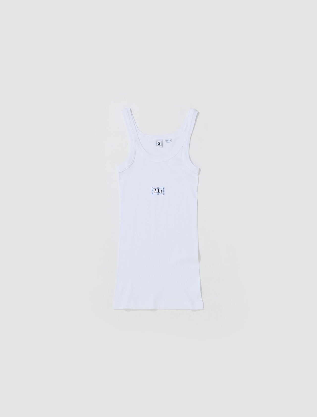 Logo Rib Tanktop in White