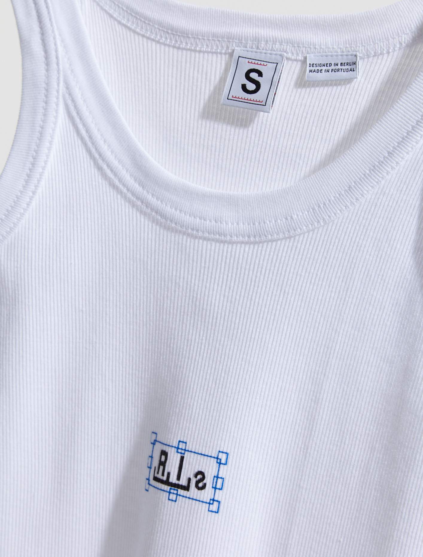 Logo Rib Tanktop in White