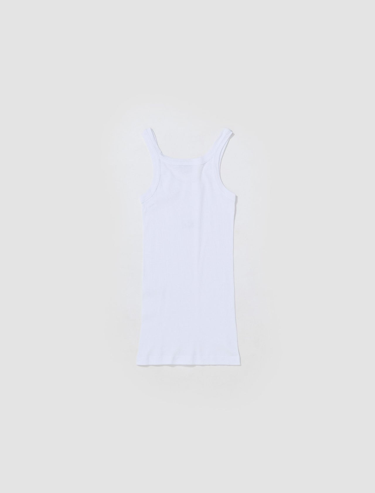 Logo Rib Tanktop in White