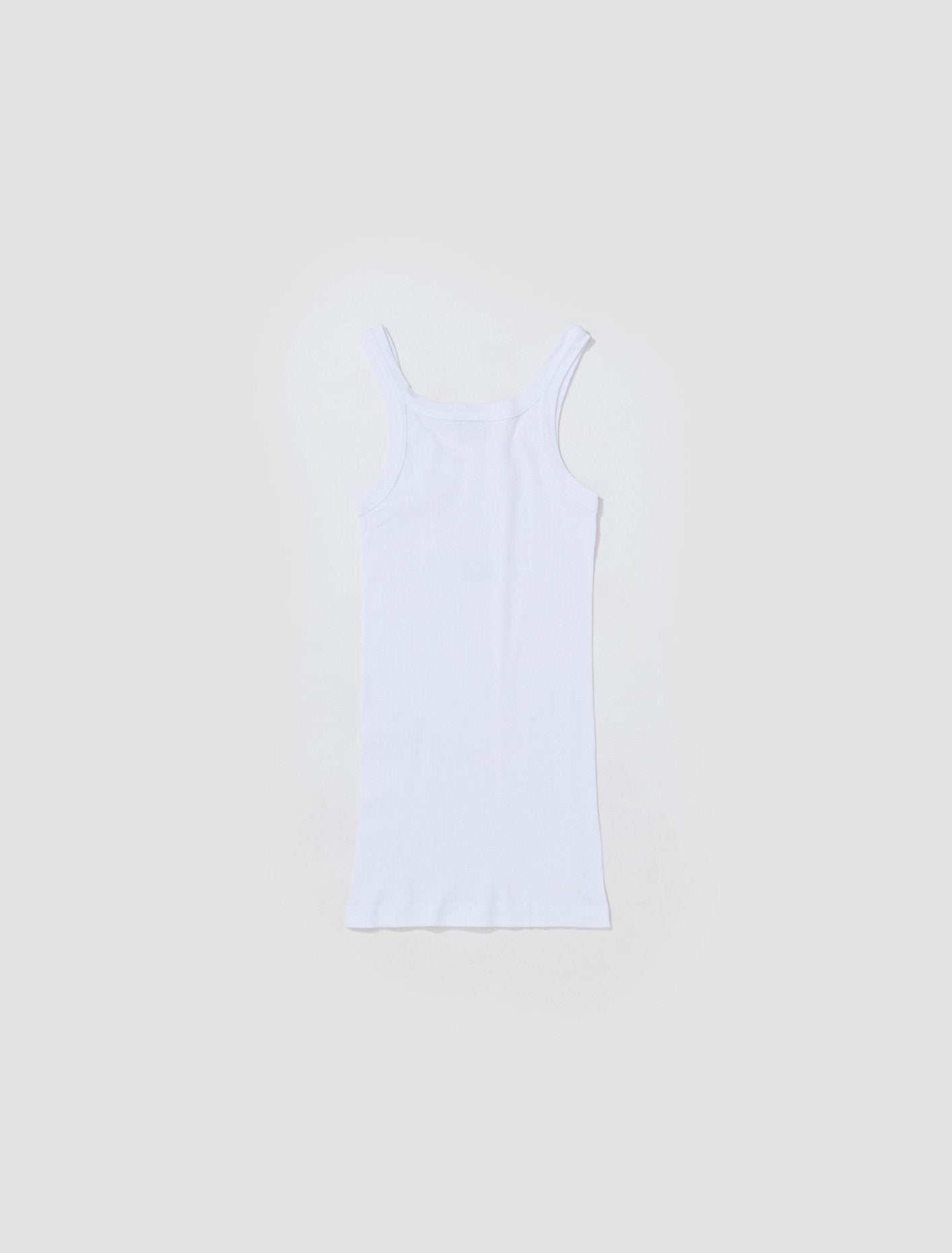 Logo Rib Tanktop in White