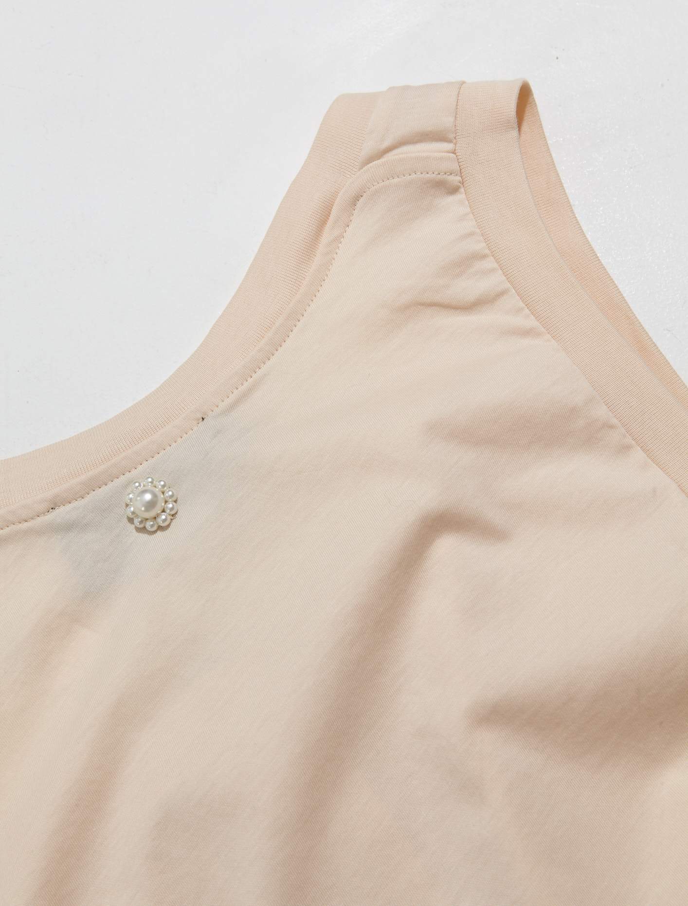 Sleeveless Zip-Up Bodysuit in Nude