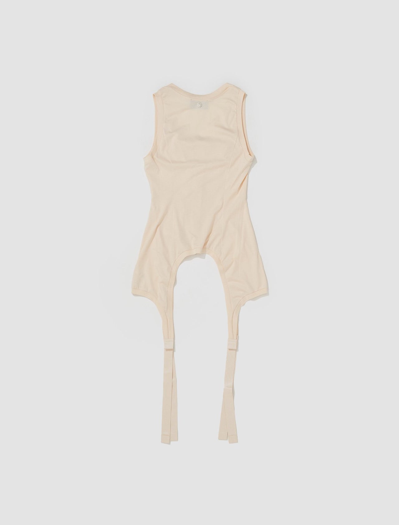 Sleeveless Zip-Up Bodysuit in Nude