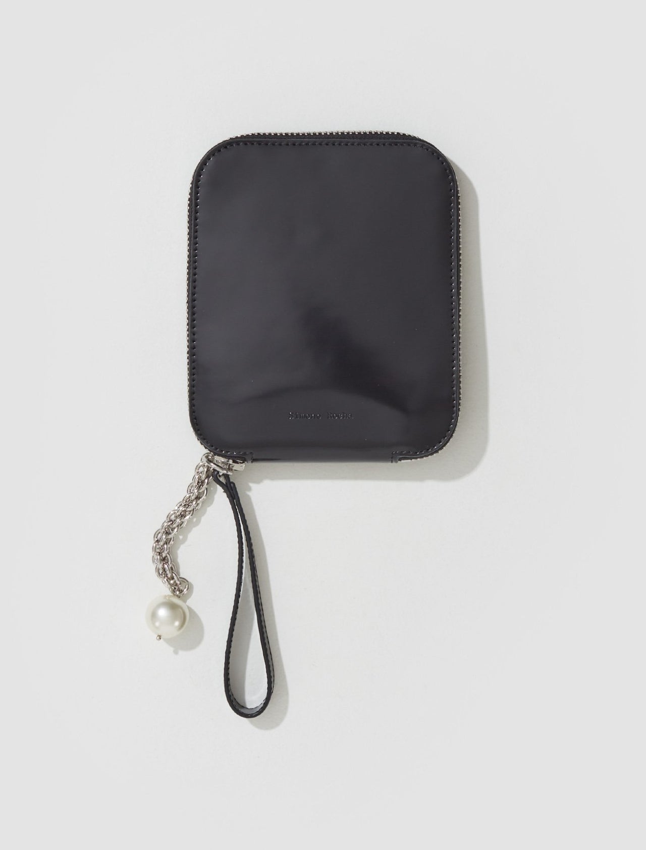 Wallet with Pearl Chain in Black