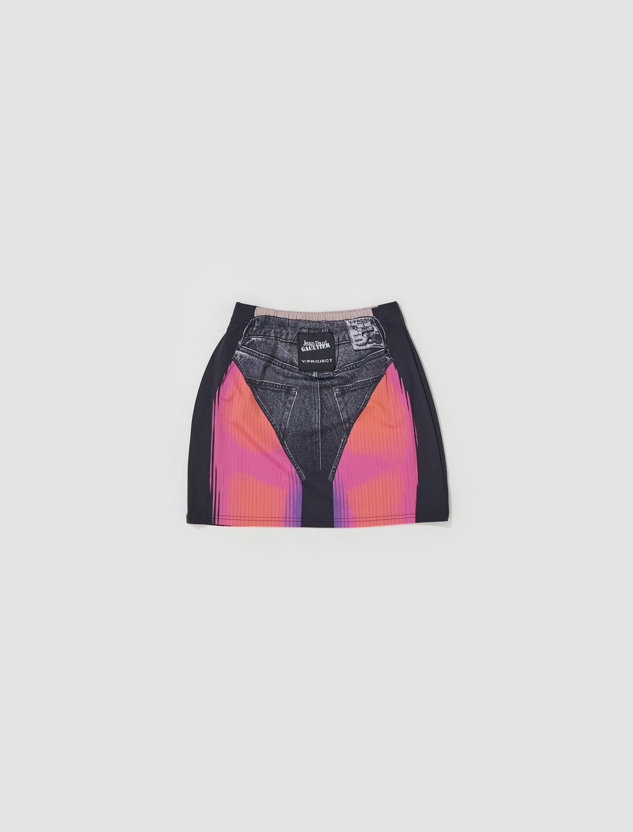 x JPG Trompe L'Oeil Janty Mini Skirt in Black