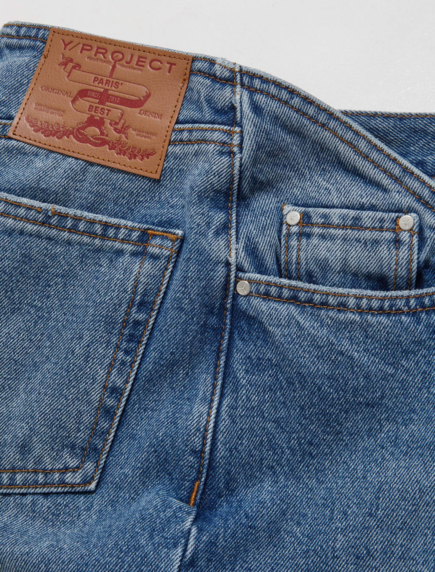 Y Belt Arc Jeans in Faded Blue