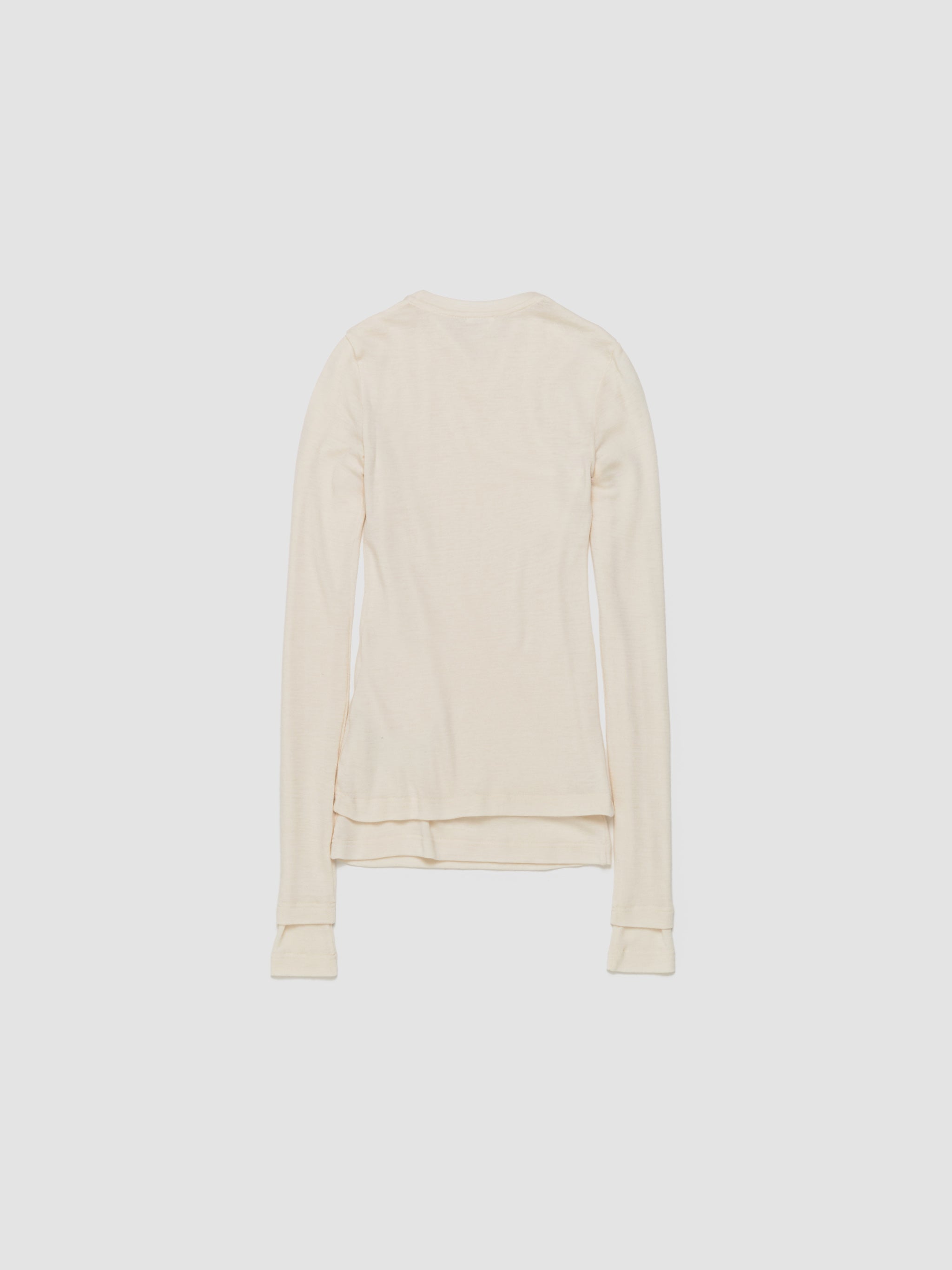 Double Layer Longsleeve Top in Bone