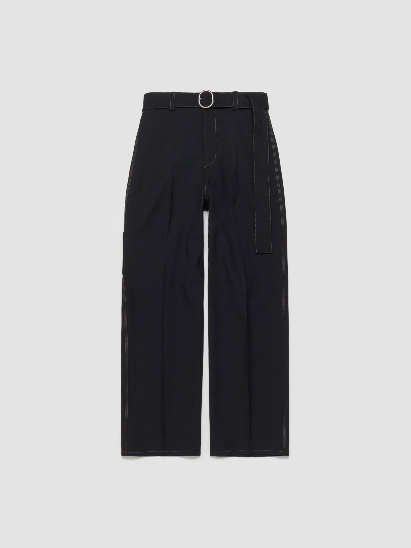 Belted Trousers in Black