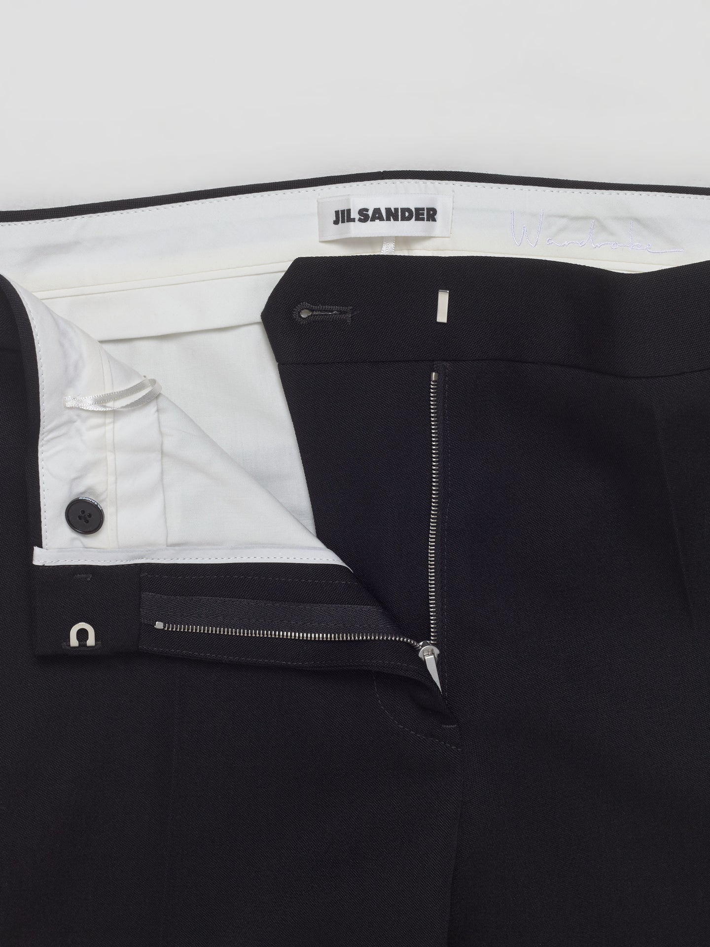 Gabardine Tailored Trousers in Black