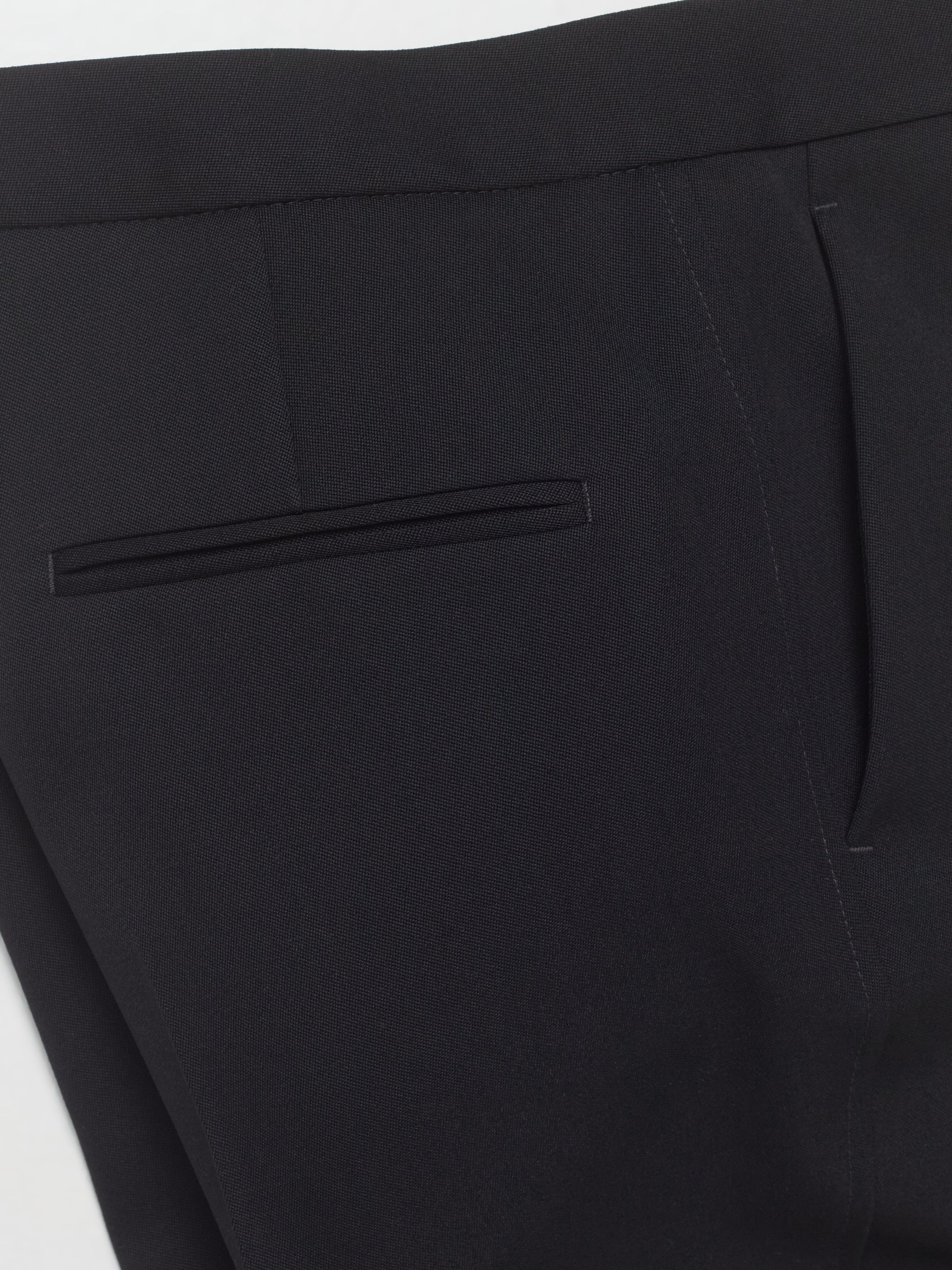 Gabardine Tailored Trousers in Black