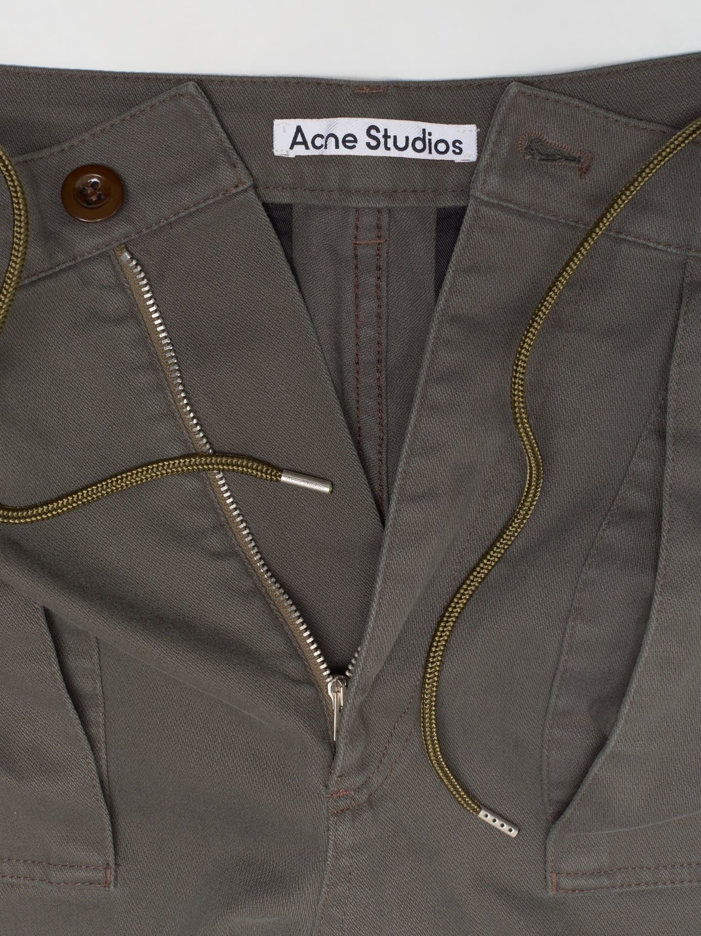 Twill Trousers in Khaki Green