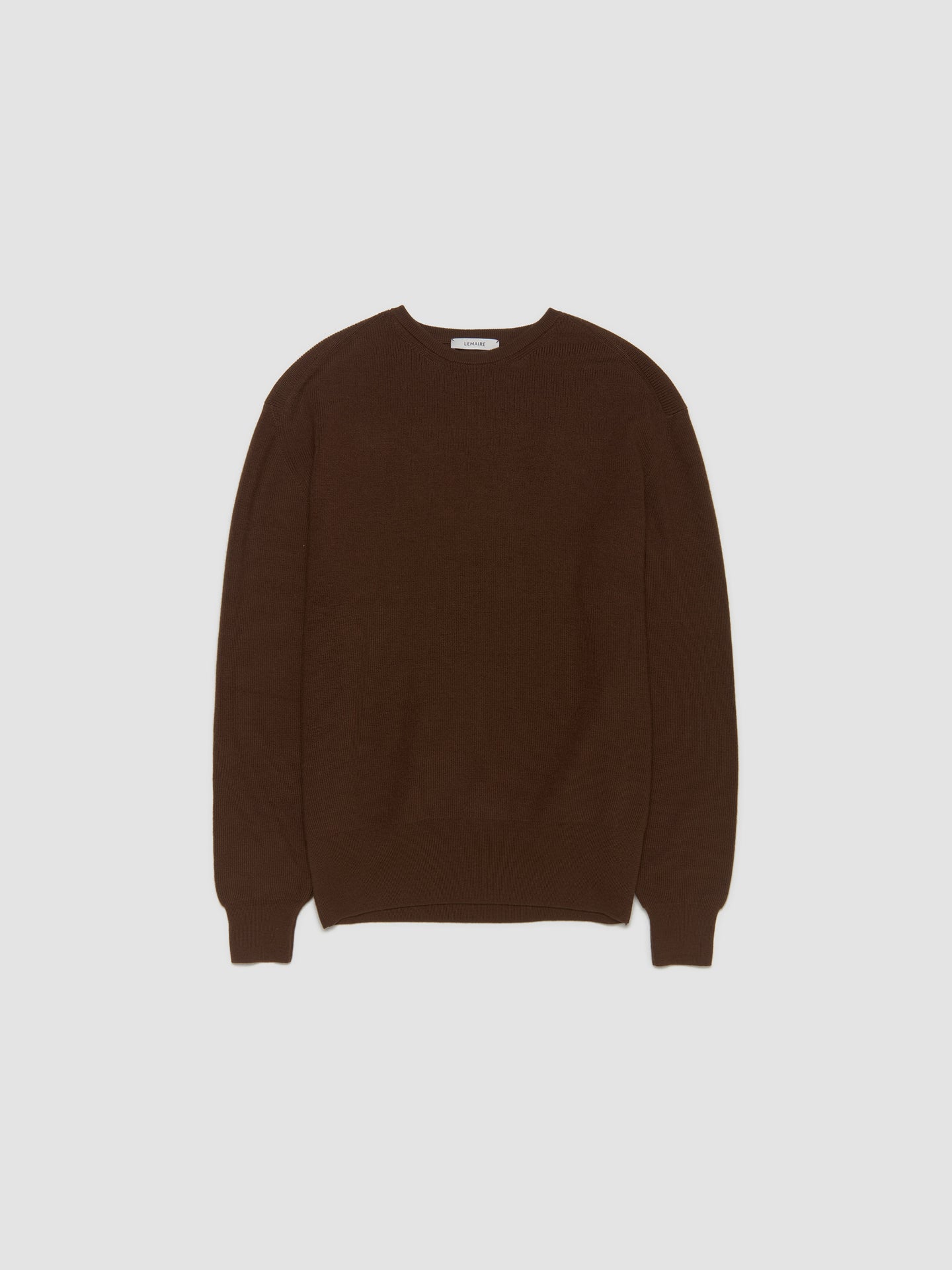 Crew Neck Jumper in Hazelnut Brown