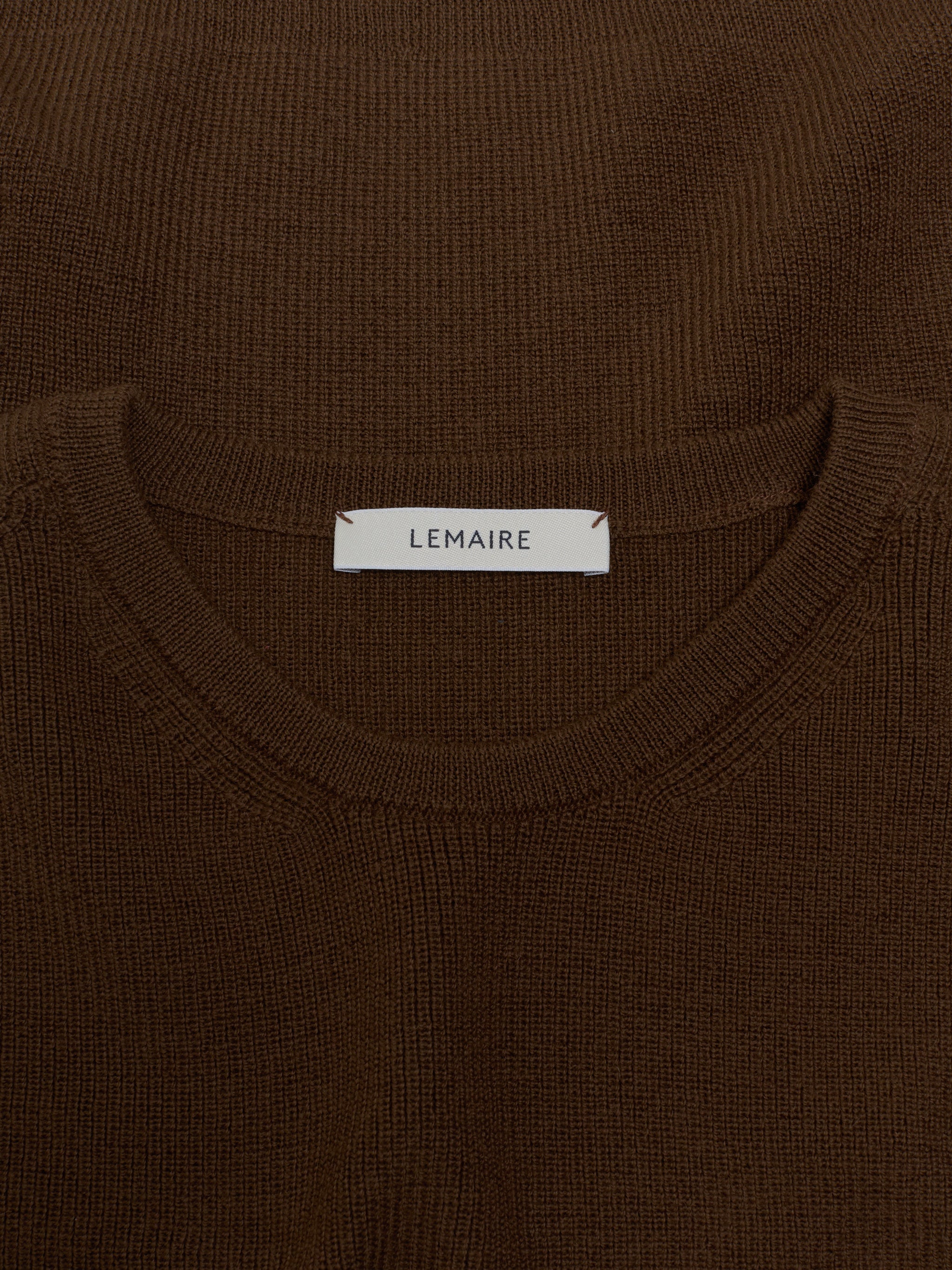 Crew Neck Jumper in Hazelnut Brown