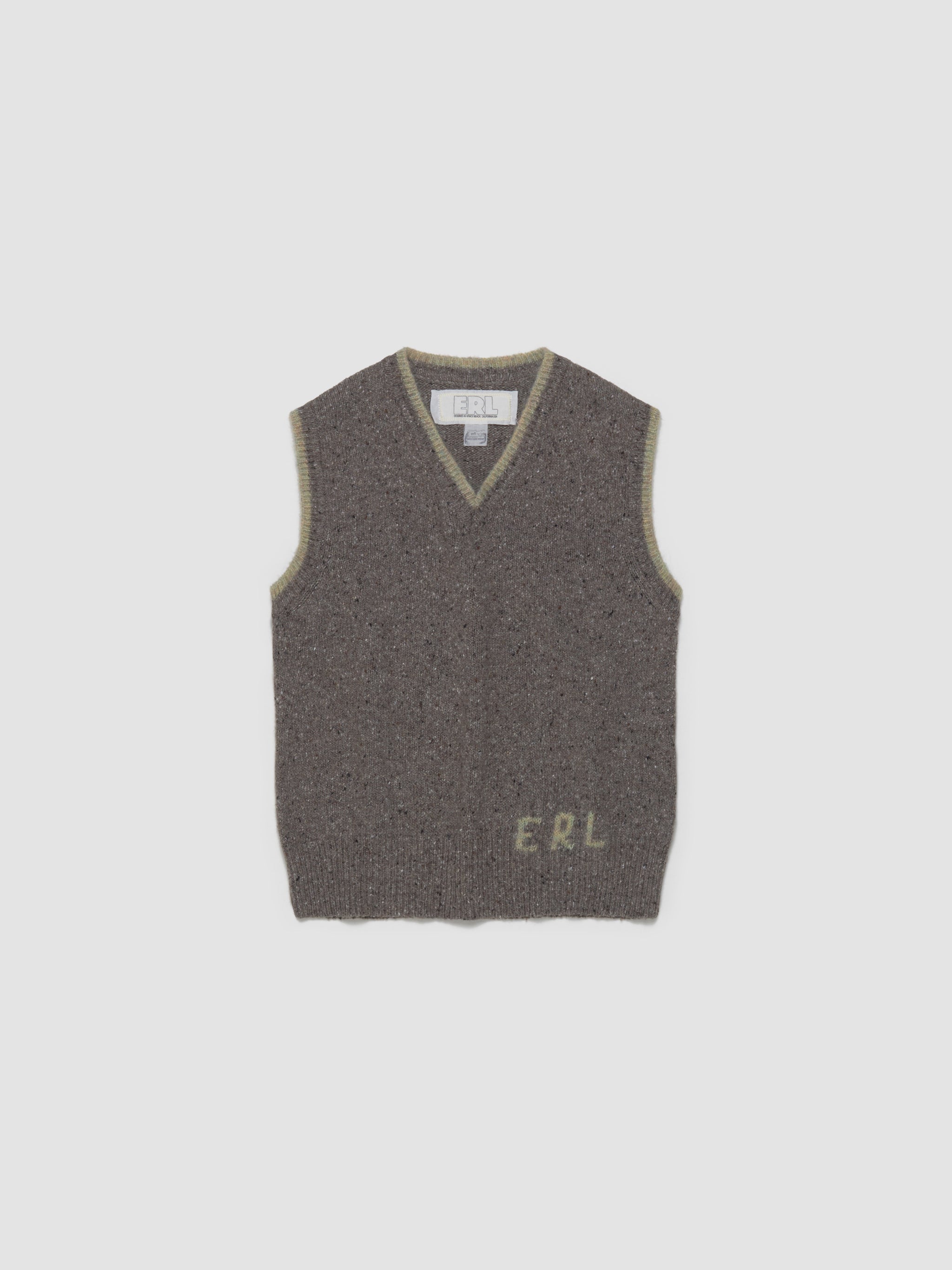 Wool Knitted Vest in Grey