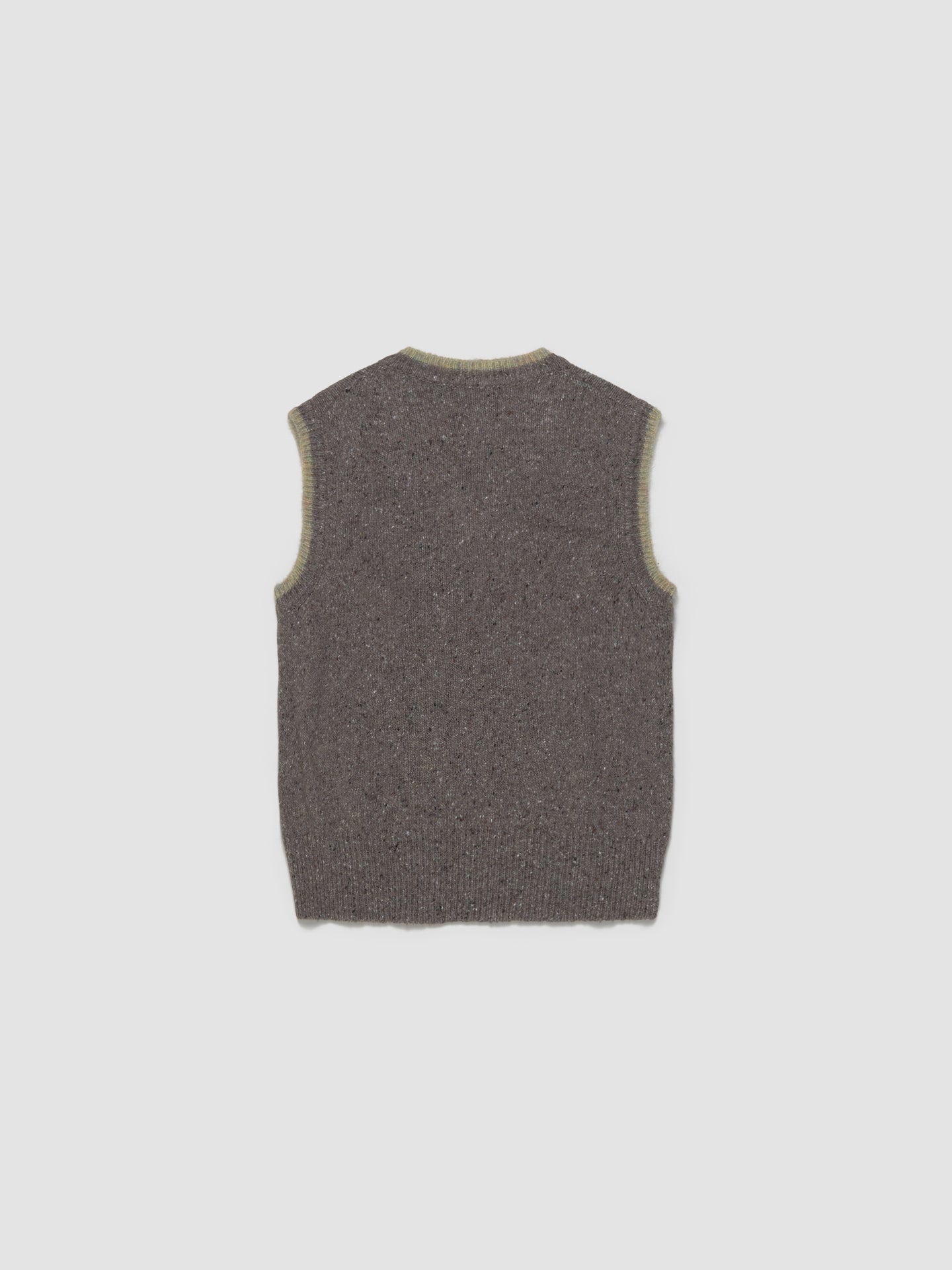 Wool Knitted Vest in Grey