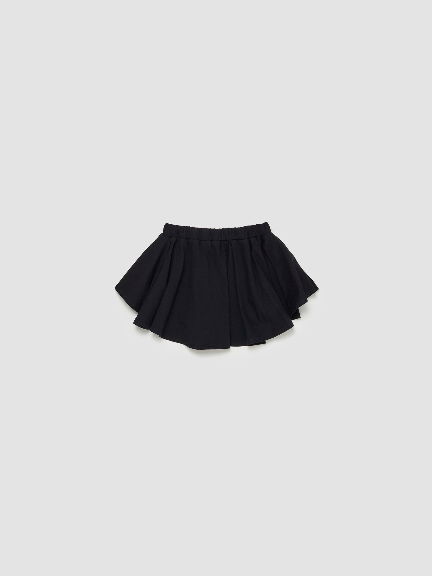 Stuffed T-Shirt Skirt in Black