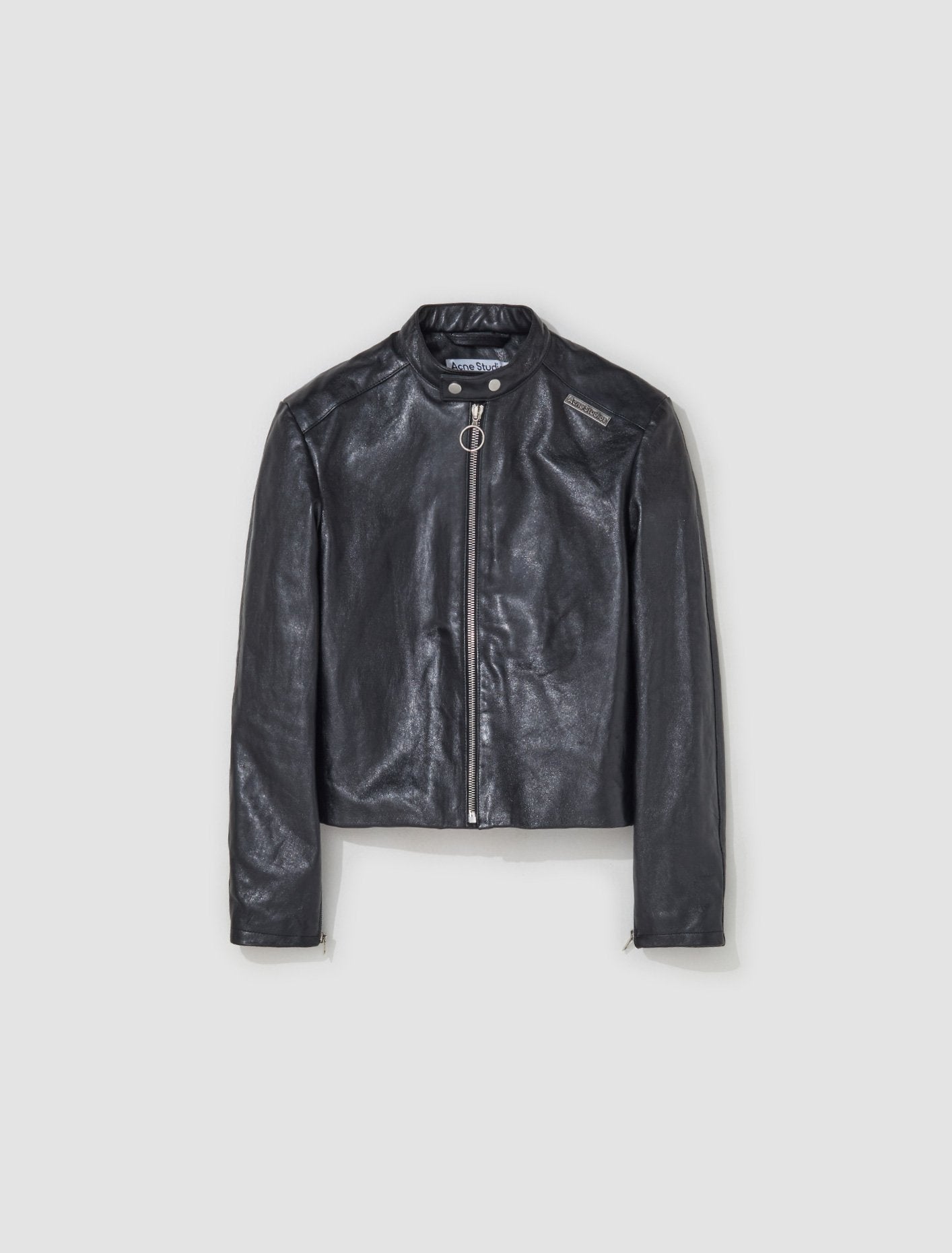 Leather Biker Jacket in Black