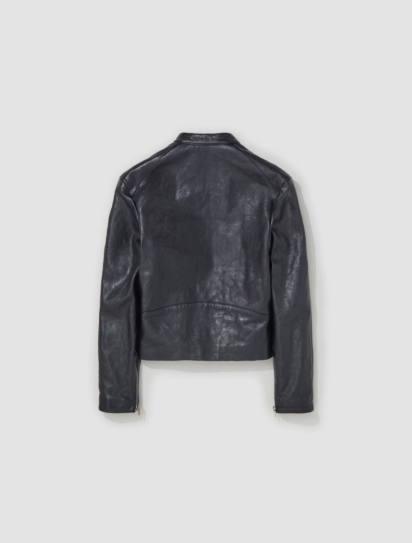 Leather Biker Jacket in Black