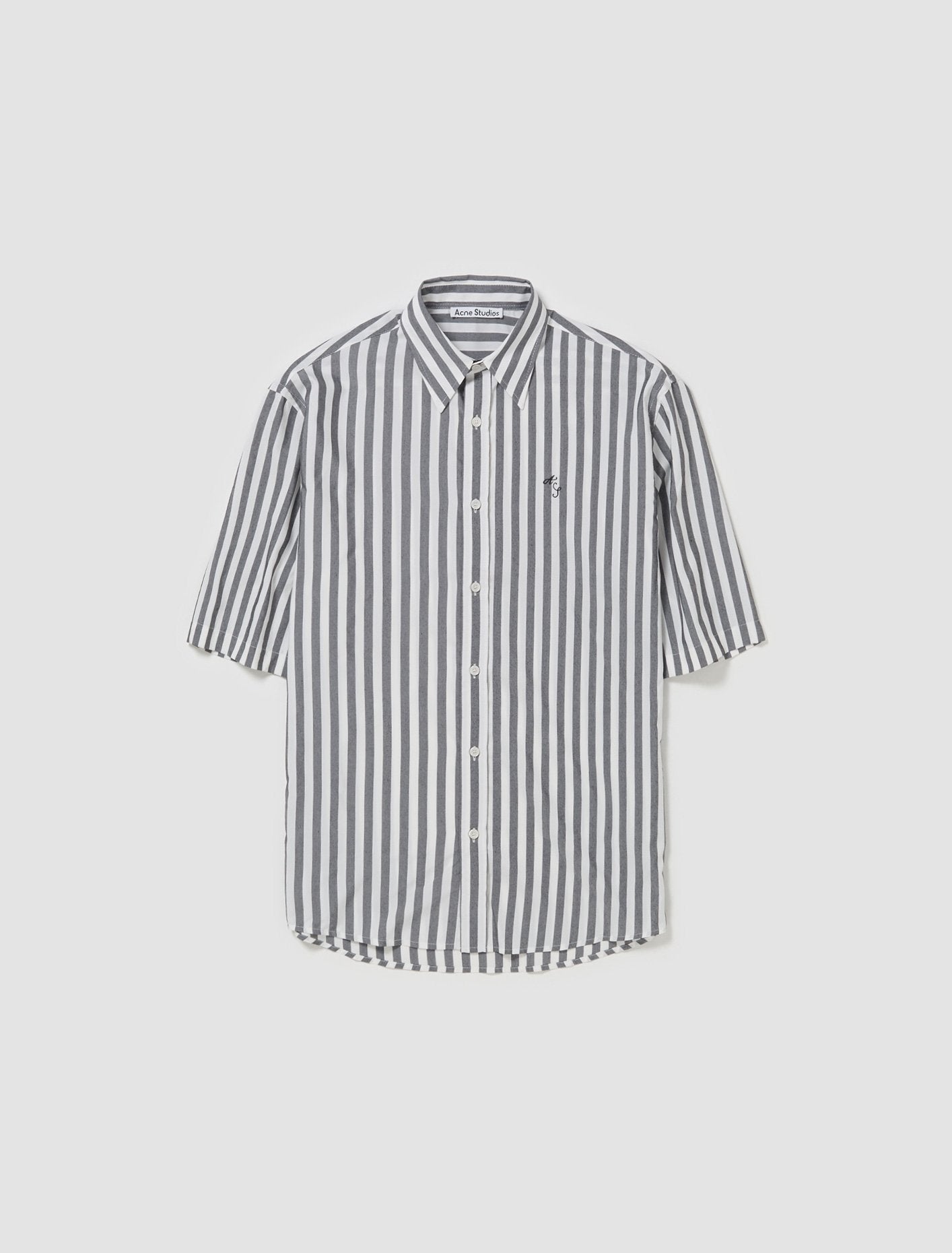 Striped Short Sleeve Shirt in Black & White