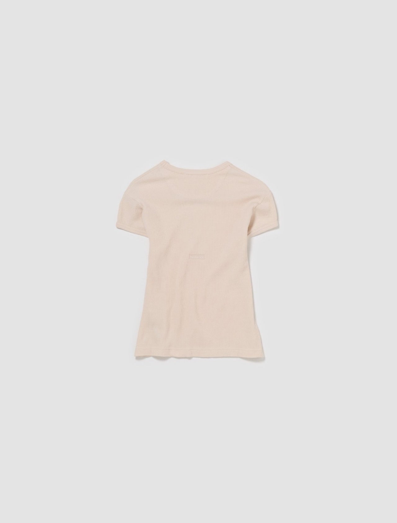 Waffle Cotton T-shirt in Soft Pink