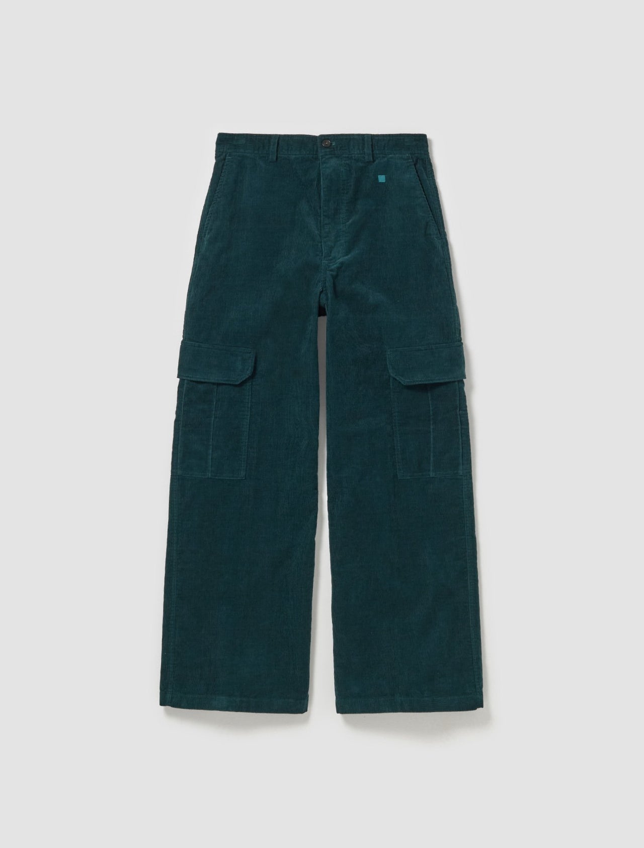 Corduroy Cargo Trousers in Night Green