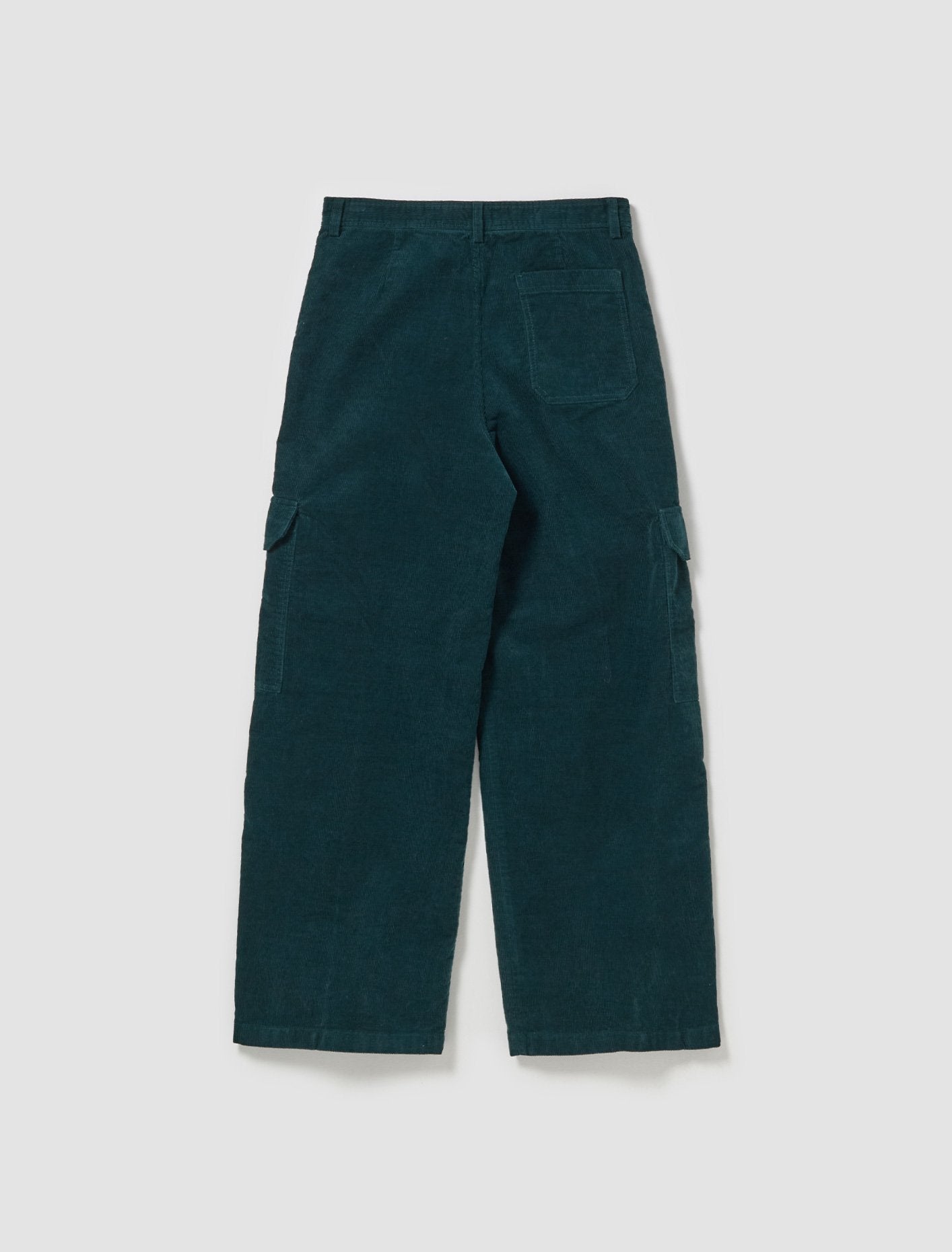 Corduroy Cargo Trousers in Night Green