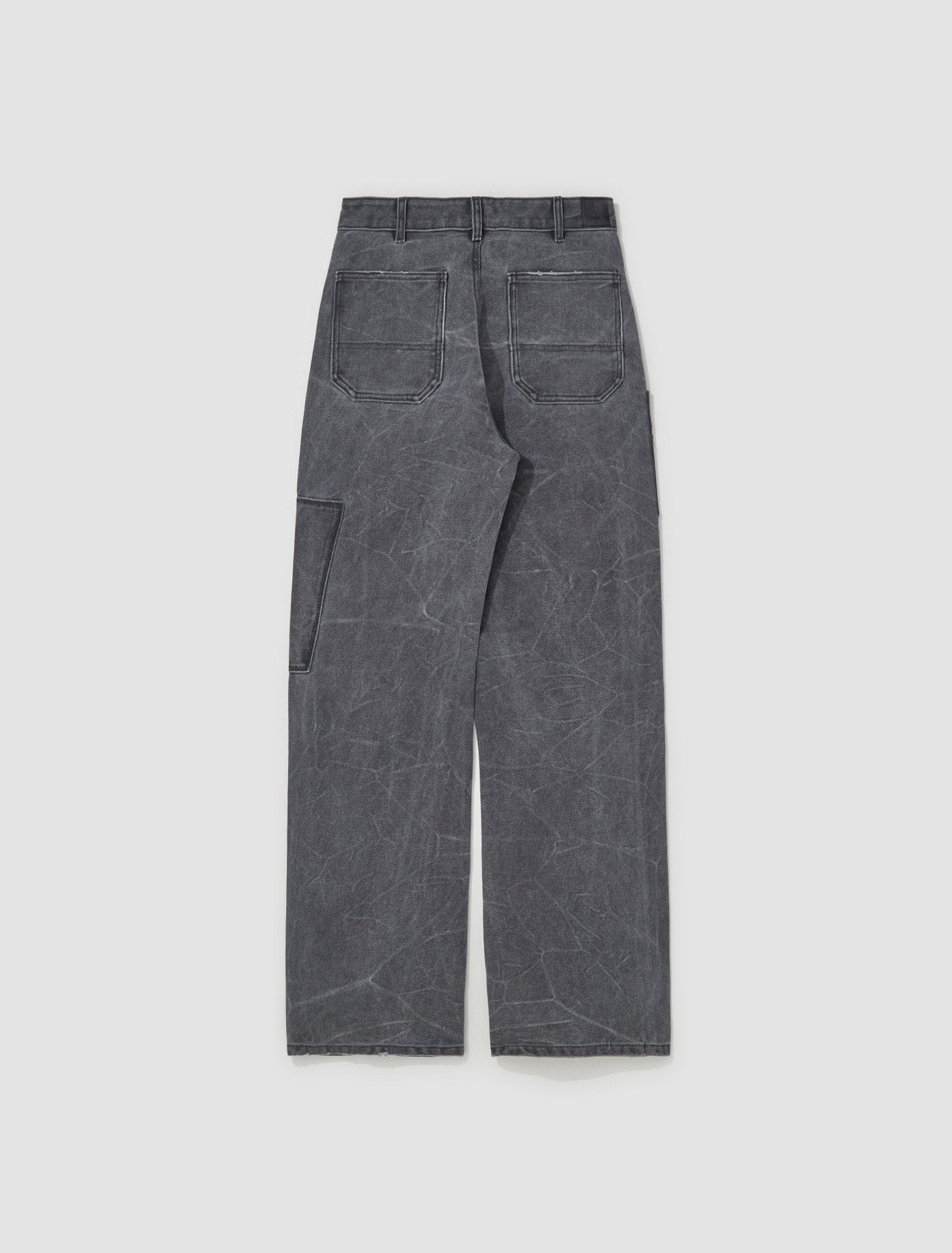 Patch Canvas Trousers in Carbon Grey