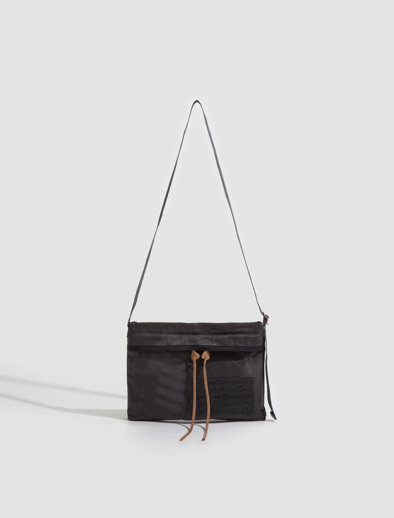 Crossbody Wax Cotton Bag in Grey