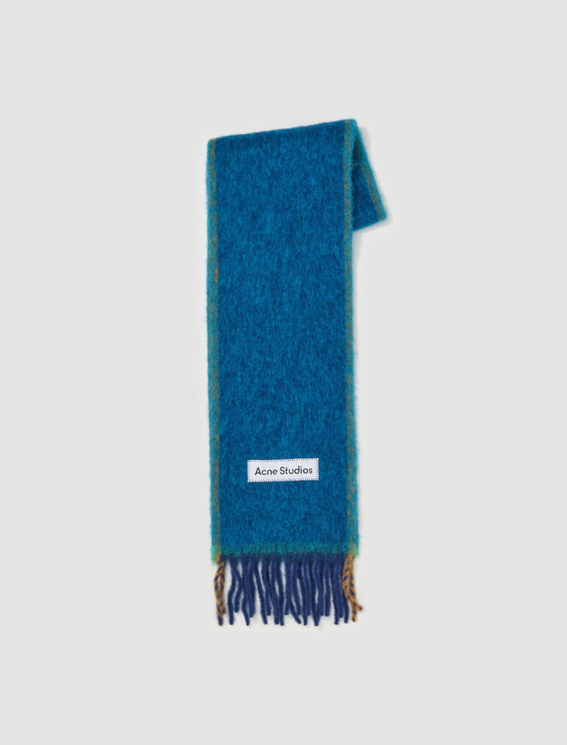 Wool Scarf in Turquoise Blue