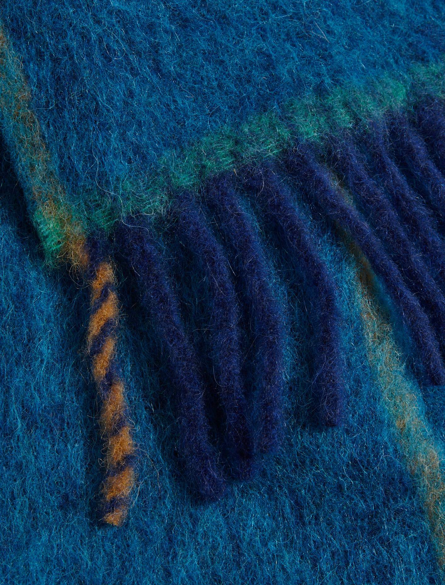 Wool Scarf in Turquoise Blue