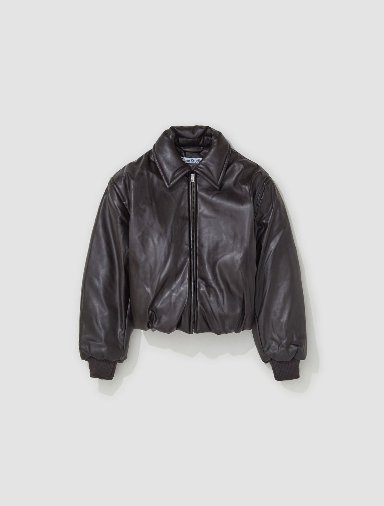 Coated Bomber Jacket in Dark Brown