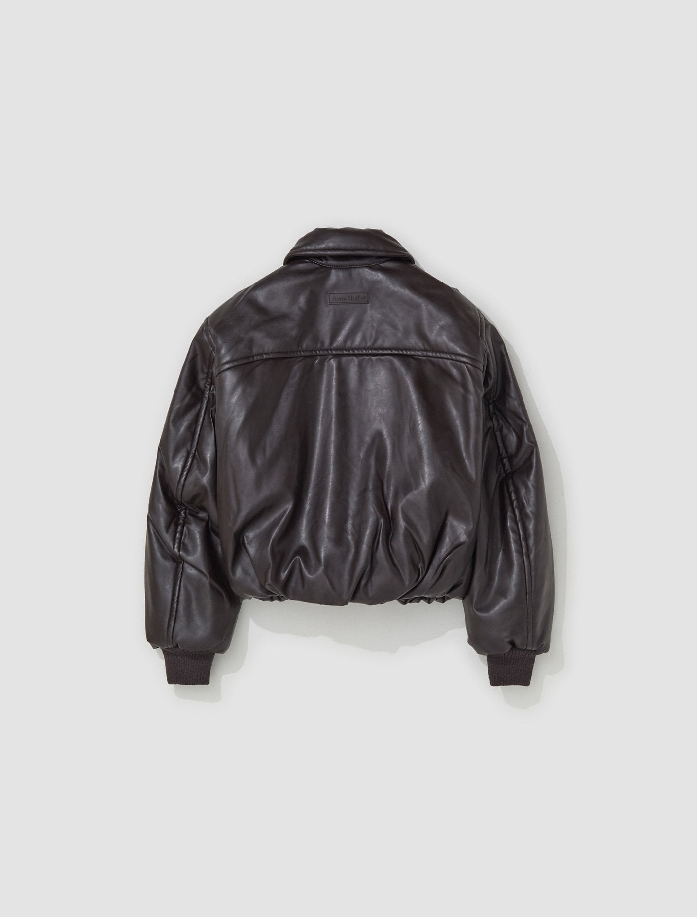 Coated Bomber Jacket in Dark Brown