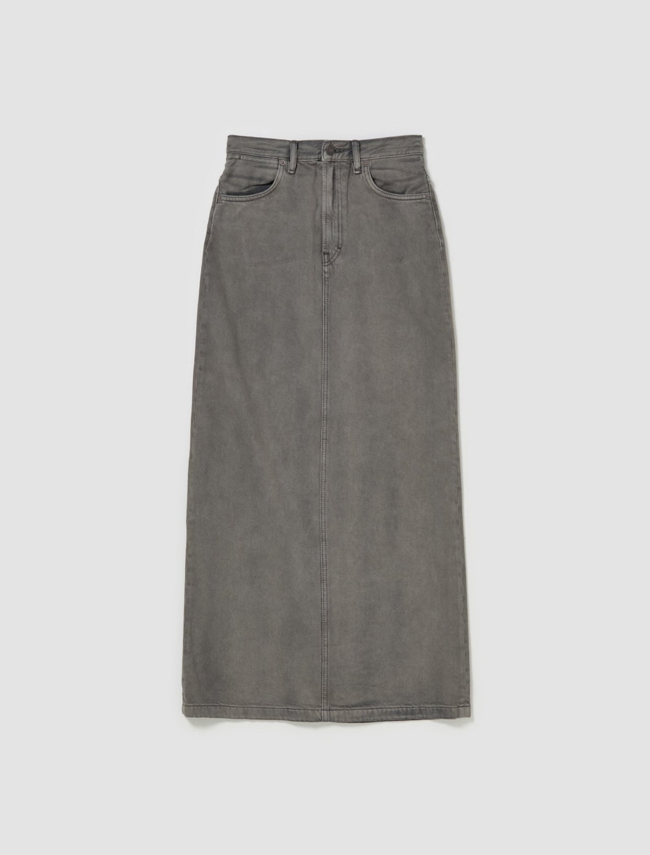 Denim Skirt in Anthracite Grey