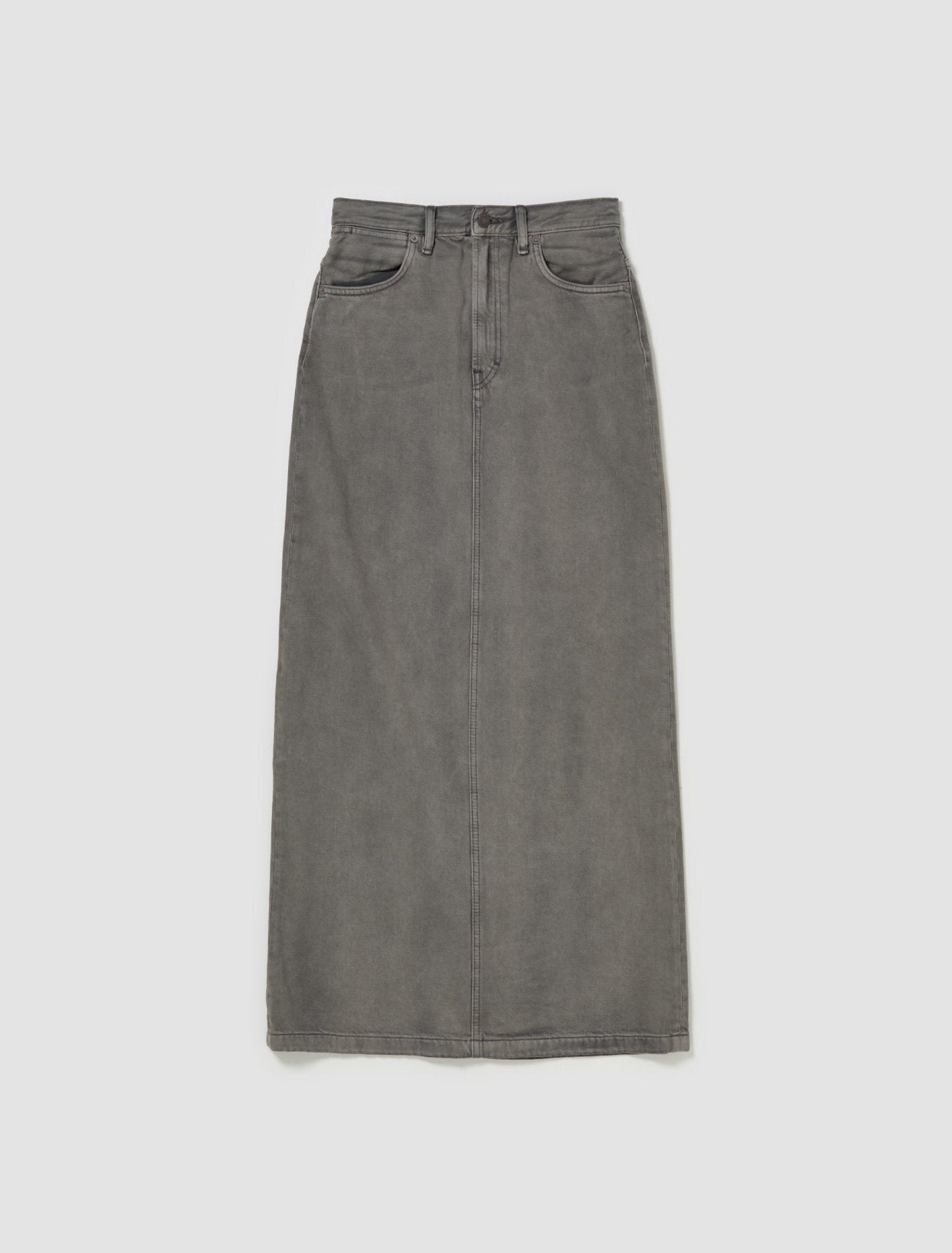 Denim Skirt in Anthracite Grey