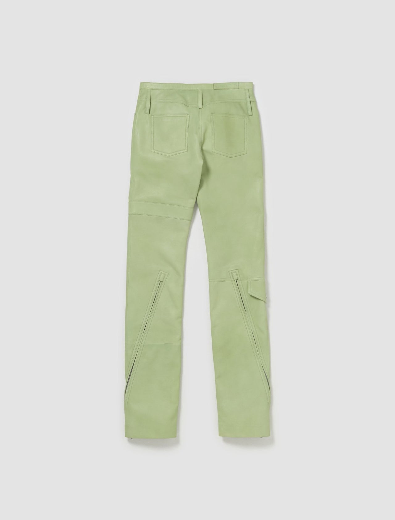 Leather Trousers in Pistachio Green