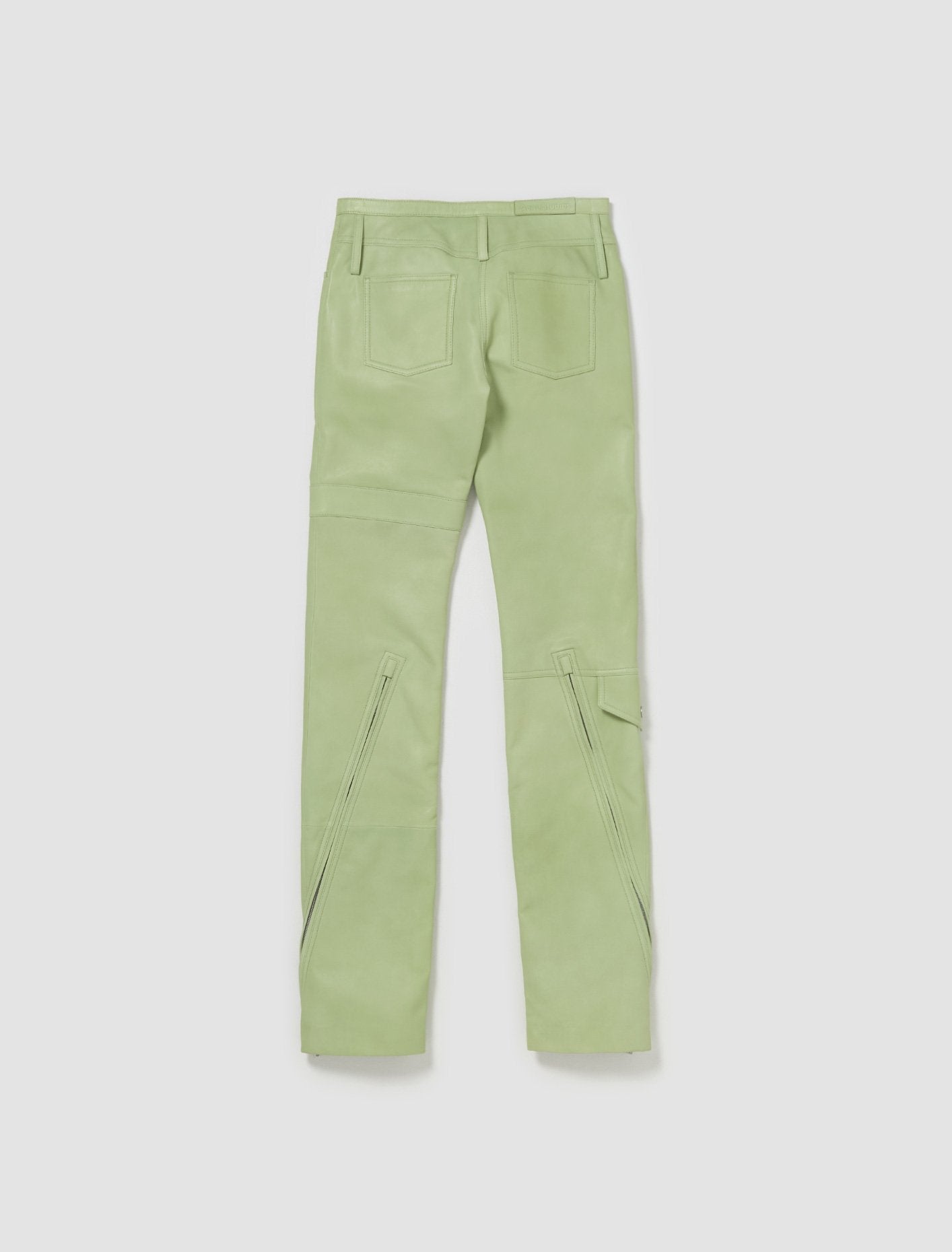 Leather Trousers in Pistachio Green