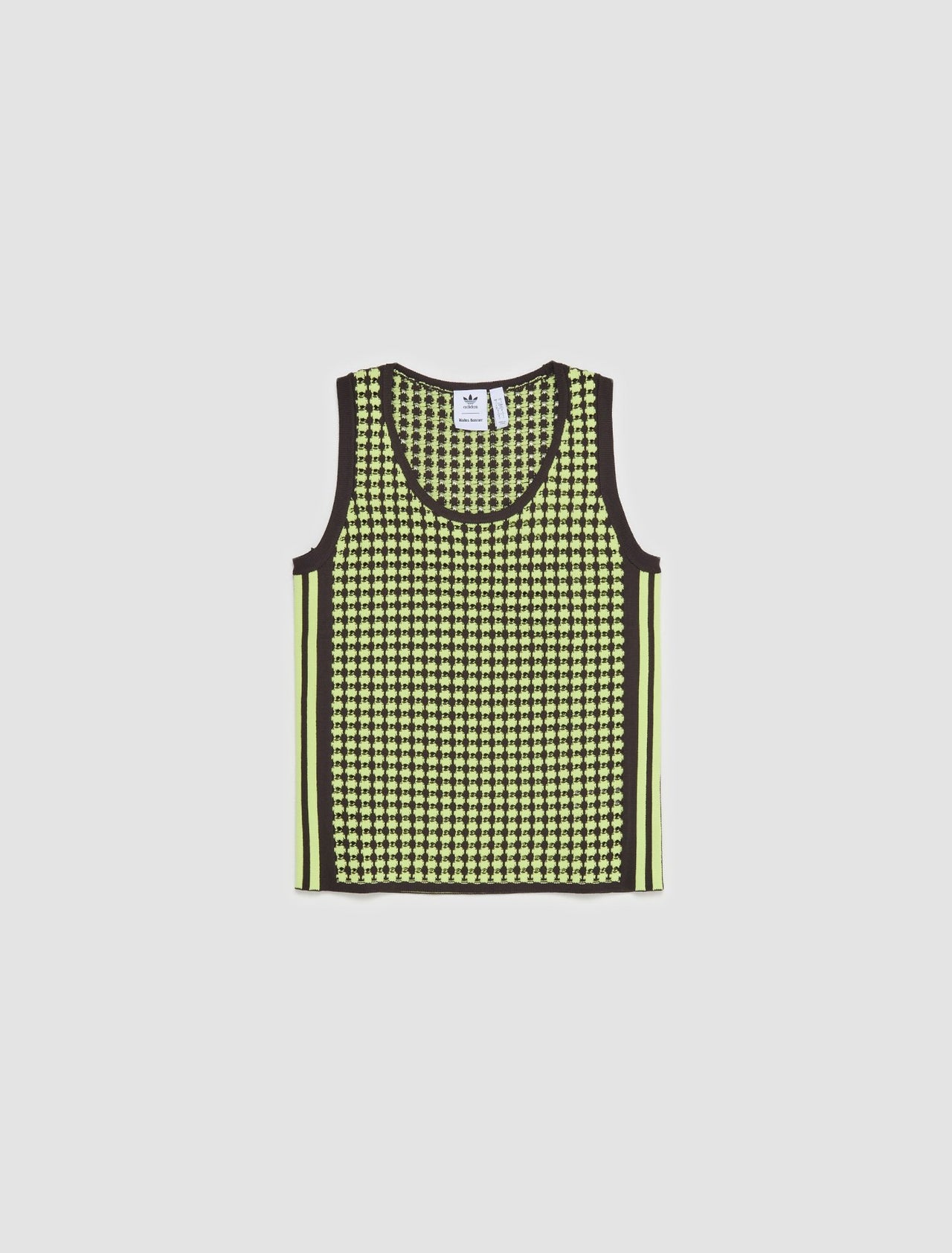 x Wales Bonner Crochet Vest in Semi Frozen Yellow & Brown