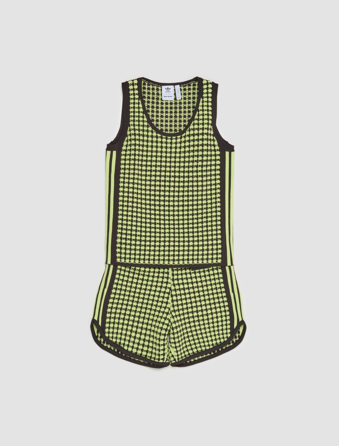 x Wales Bonner Crochet Vest in Semi Frozen Yellow & Brown