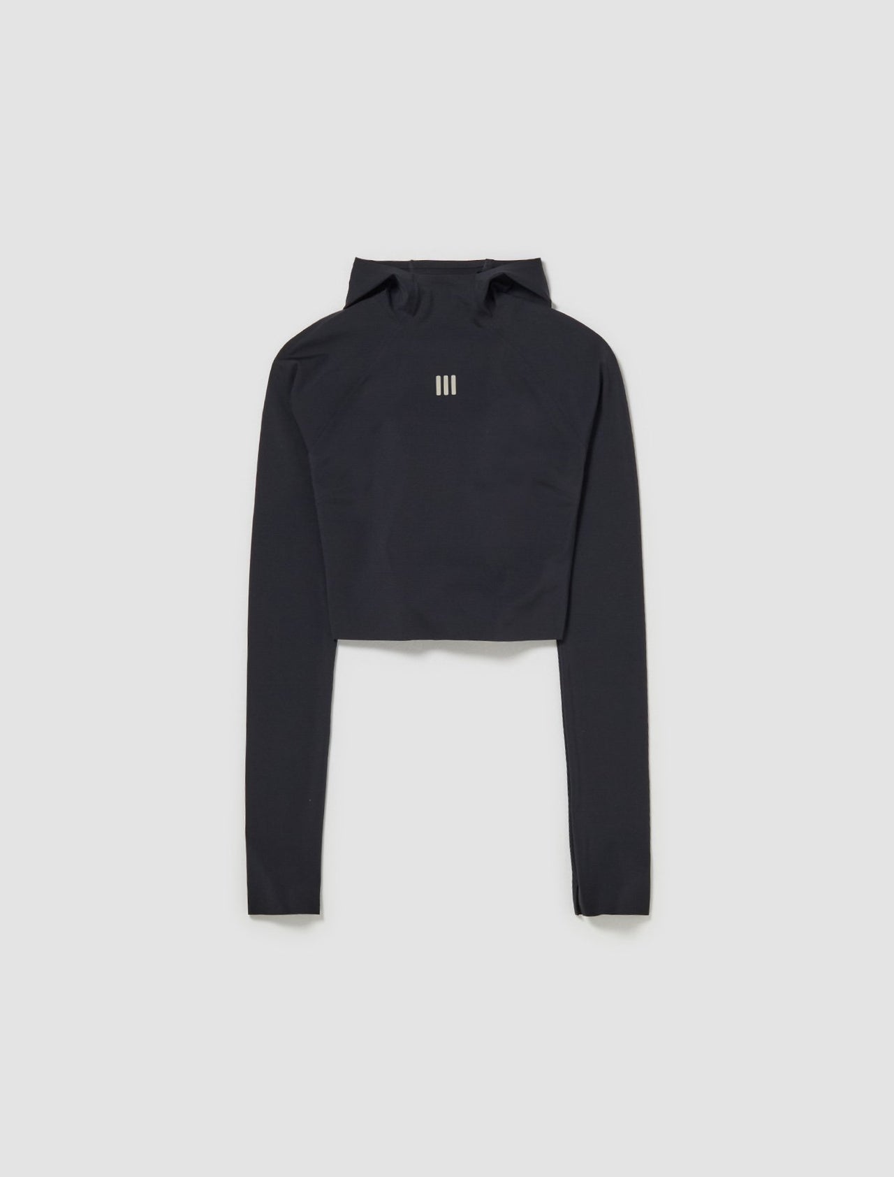 x Fear Of God Athletics Women's Base Layer Crop Hoodie in Black