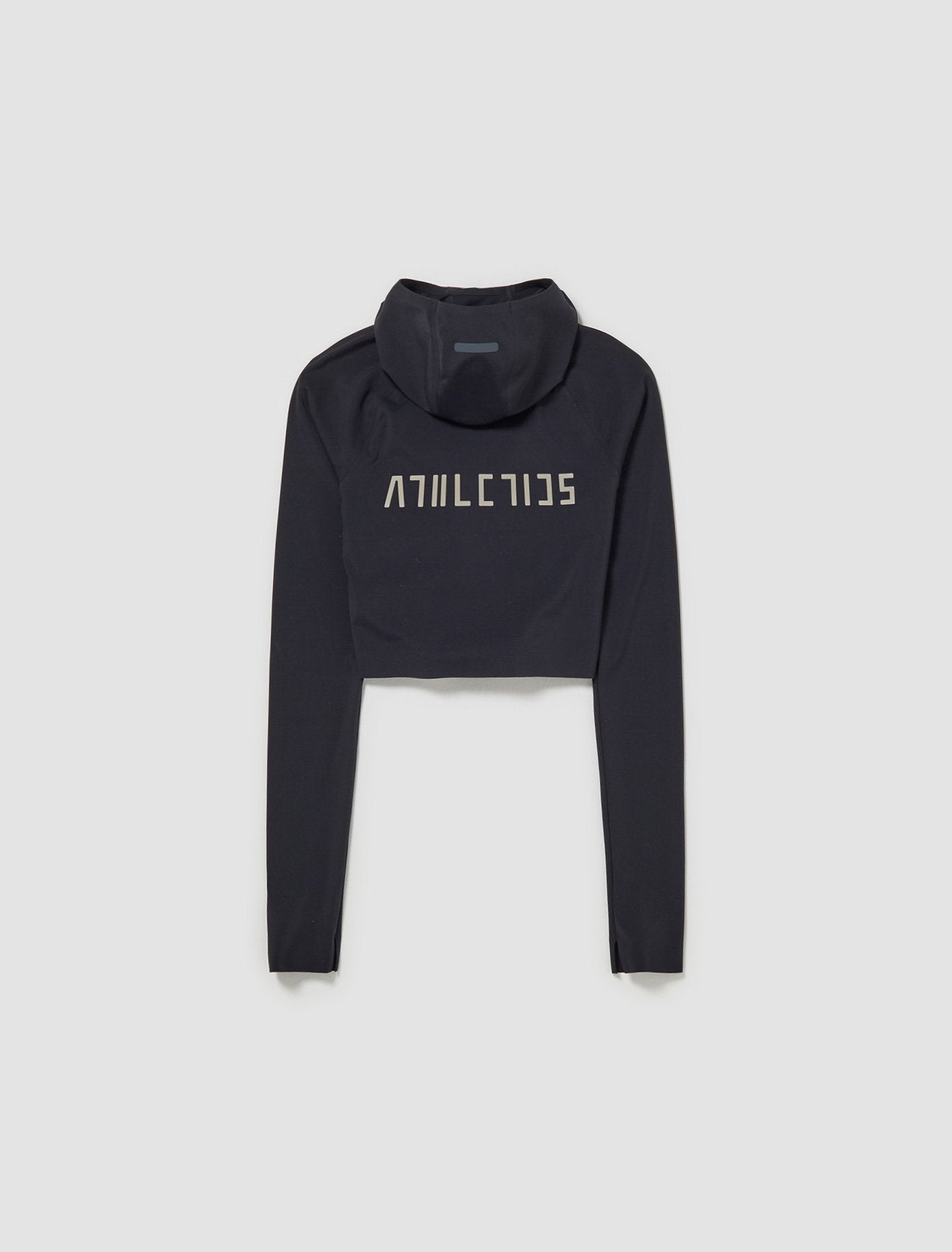 x Fear Of God Athletics Women's Base Layer Crop Hoodie in Black